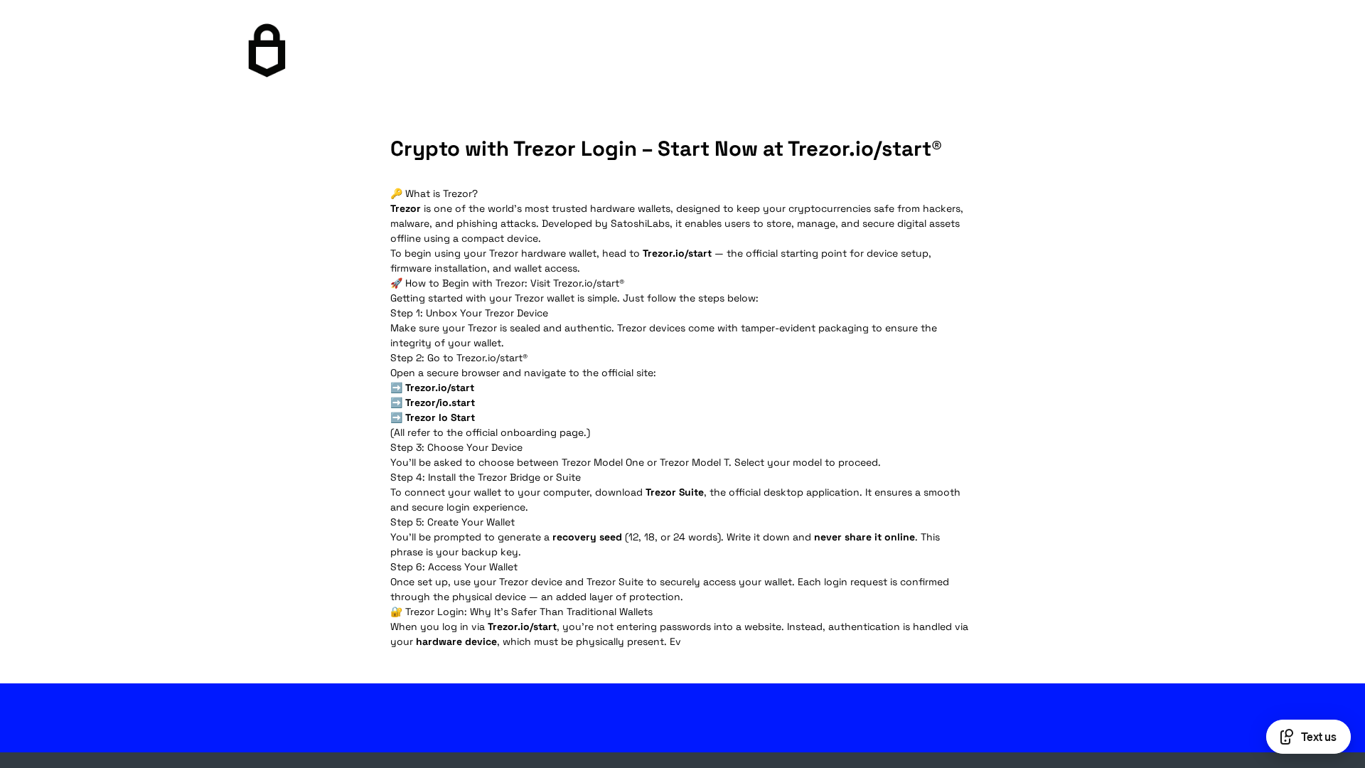Screenshot of trezor-log-usa-guide.square.site