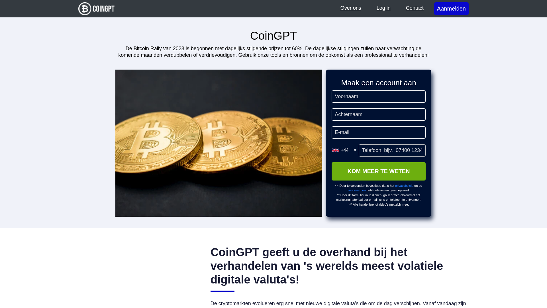 Screenshot of coingpt.nl