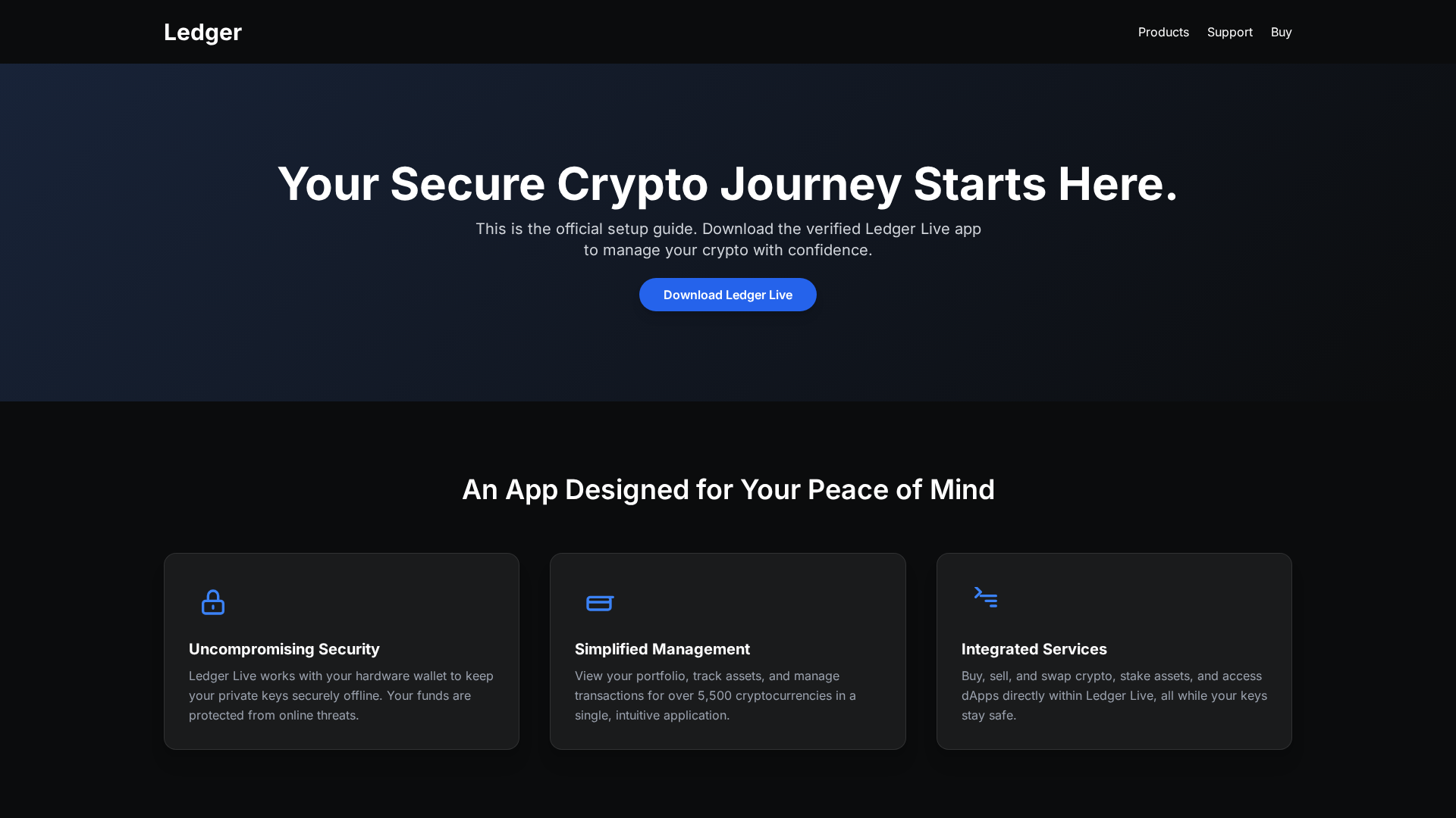Screenshot of lledger-com-start.pages.dev