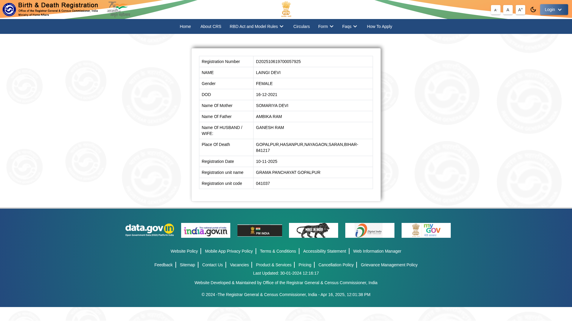 Screenshot of dccrsorgi1gov.github.io