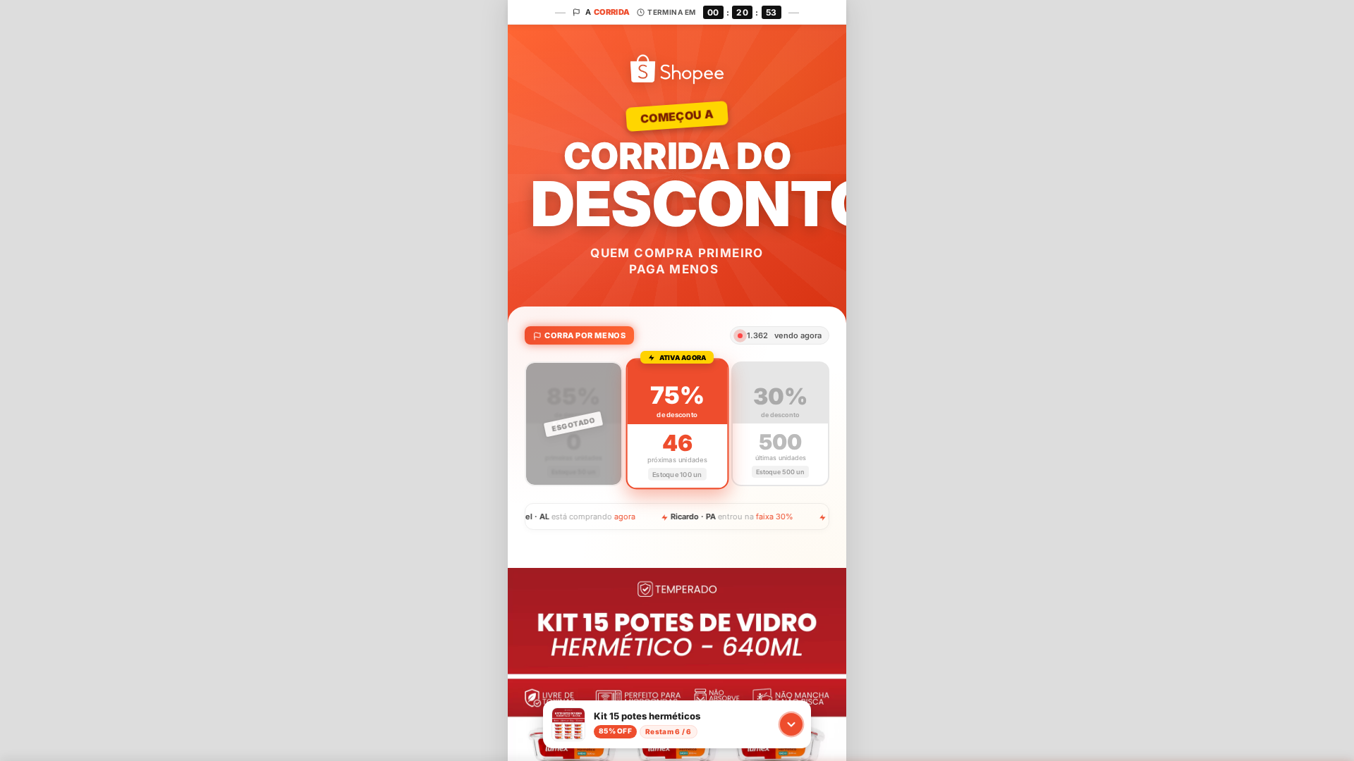Screenshot of kj47x.corridadodescontoficial.store