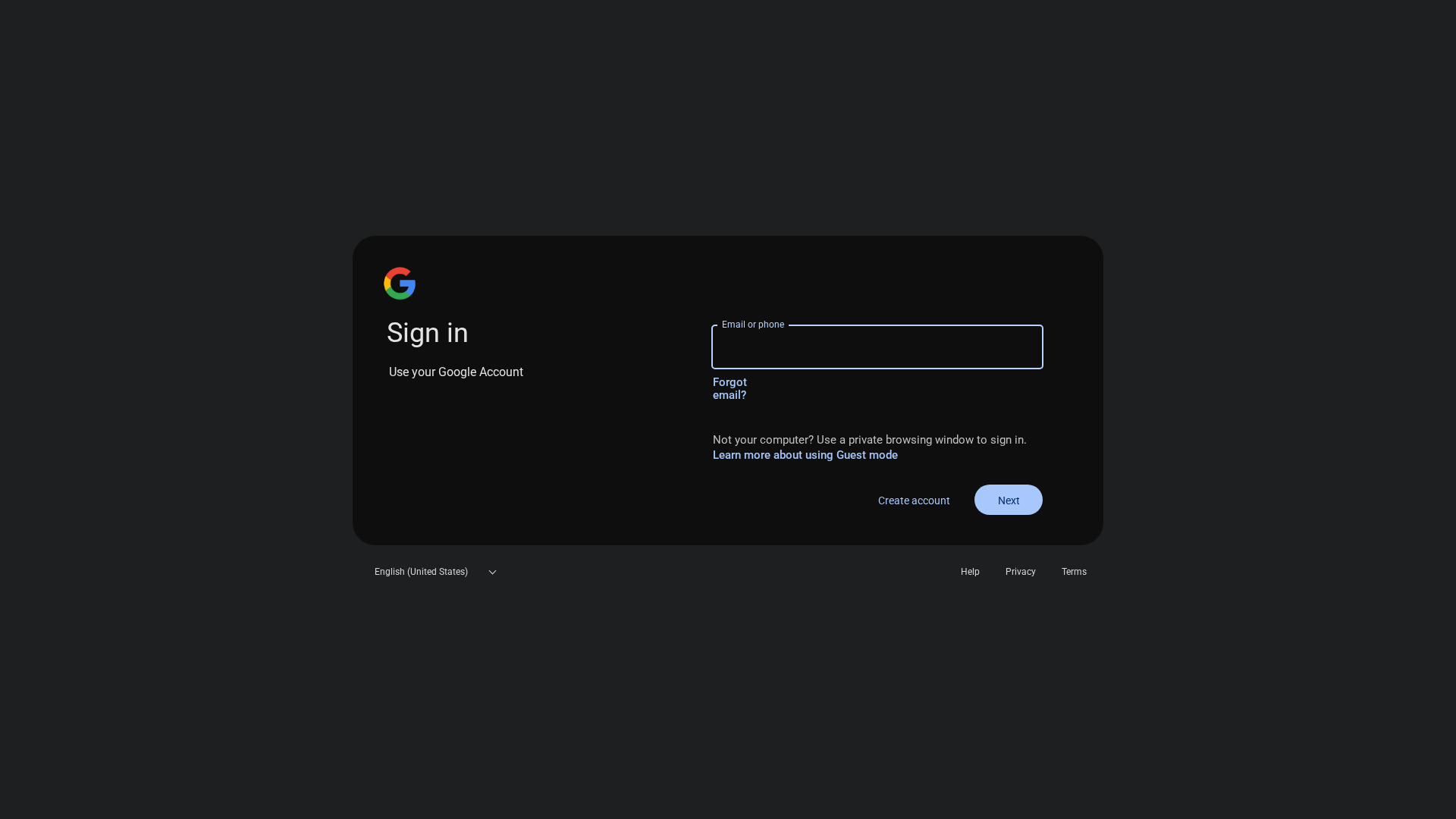 Screenshot of acconuts-google-com.github.io