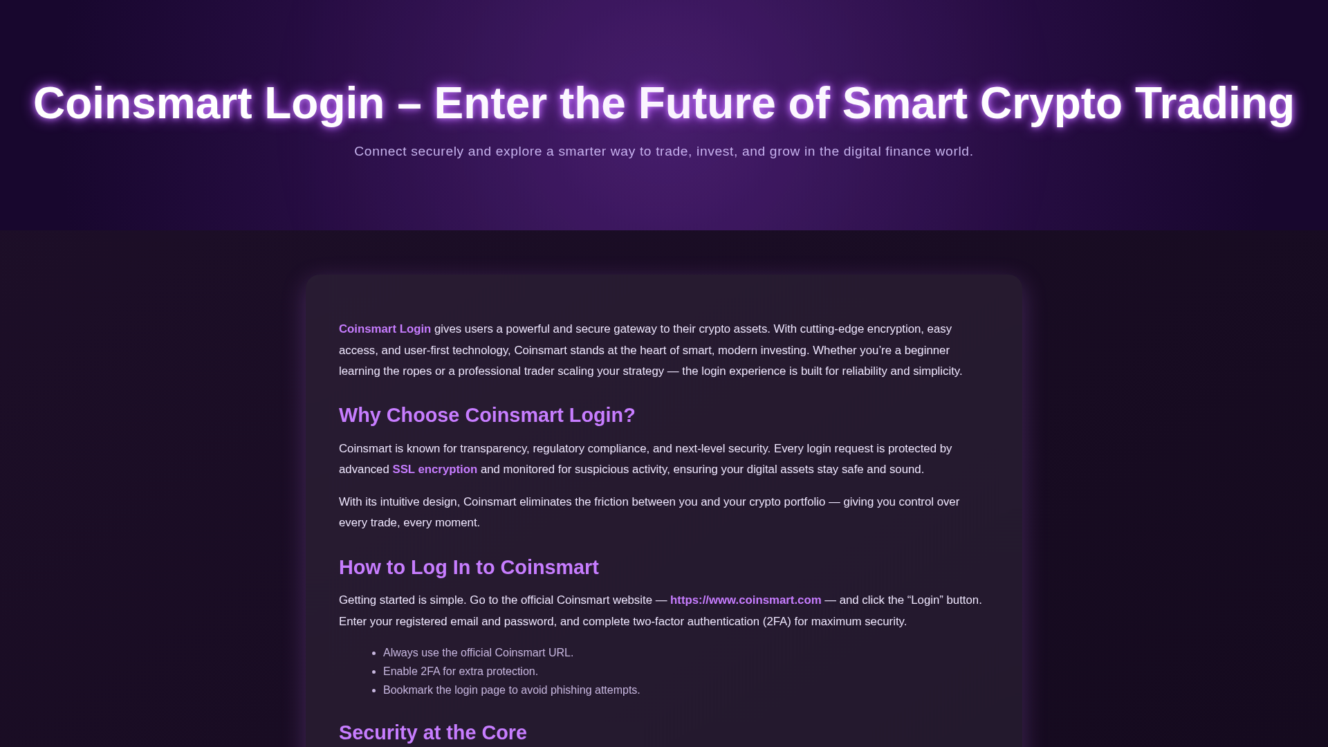 Screenshot of begin-coinmrt-doc.pages.dev
