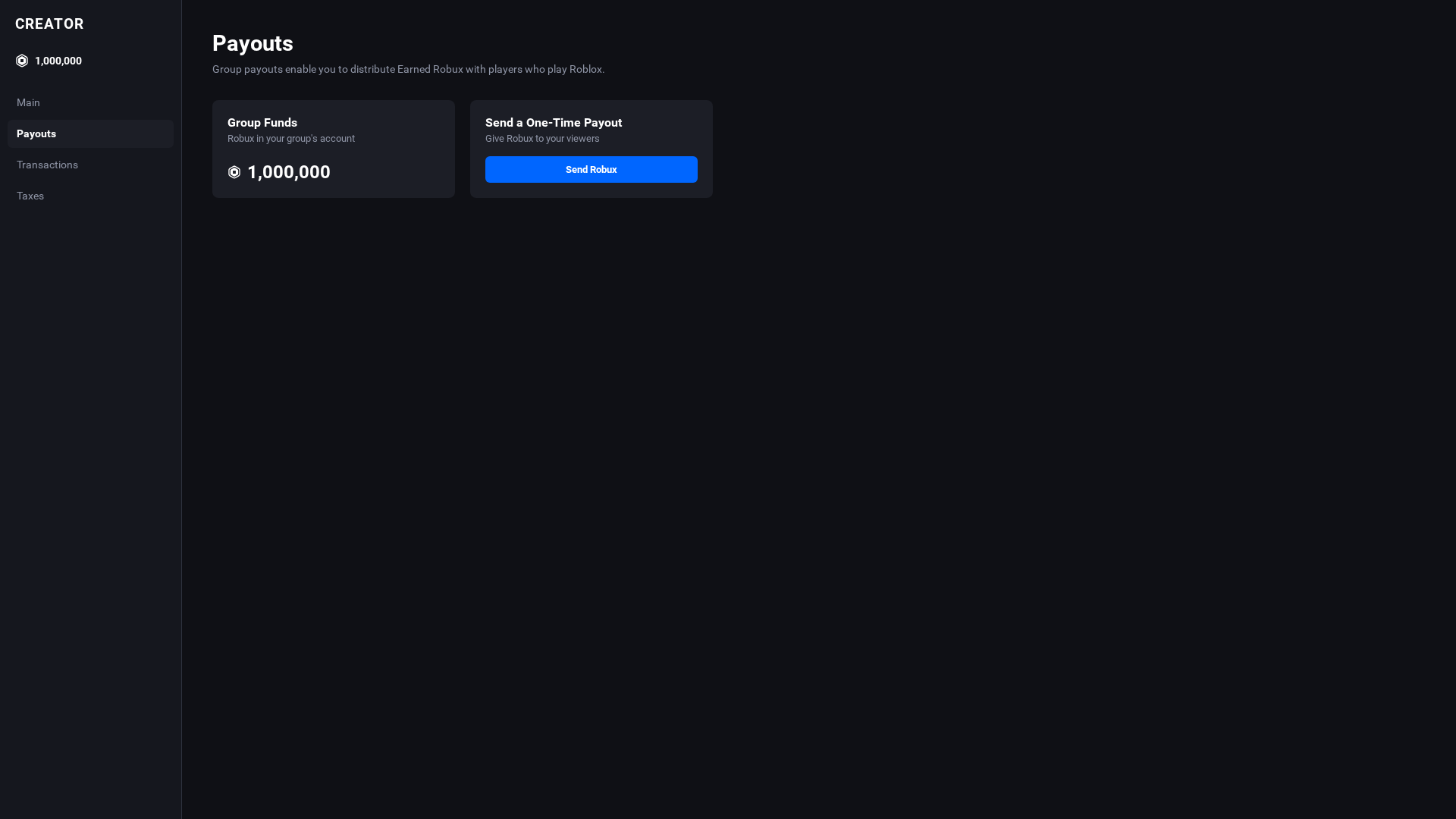 Screenshot of creatorpayouts.online