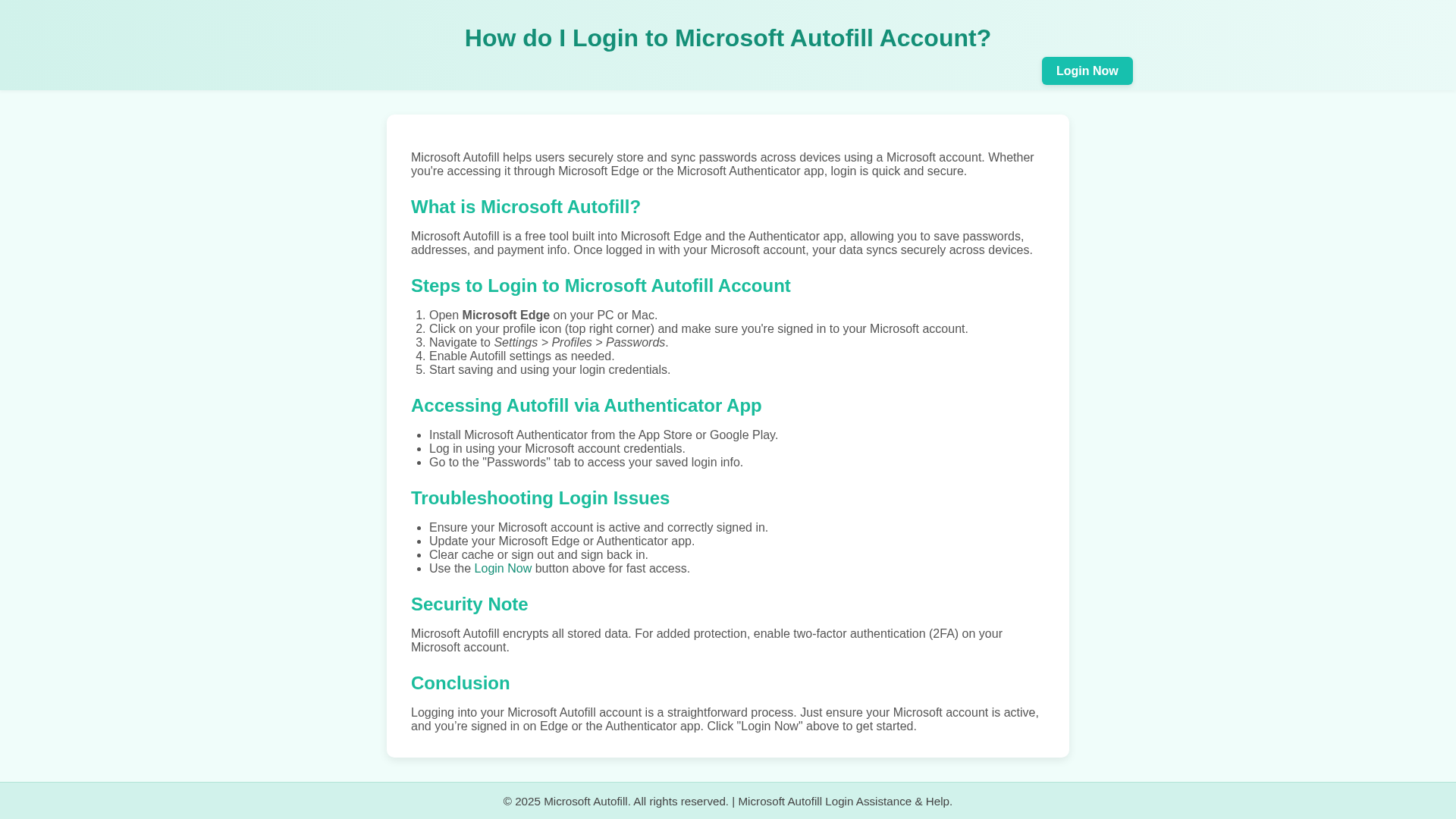 Screenshot of microsoft-autofill-login-not-working.pages.dev