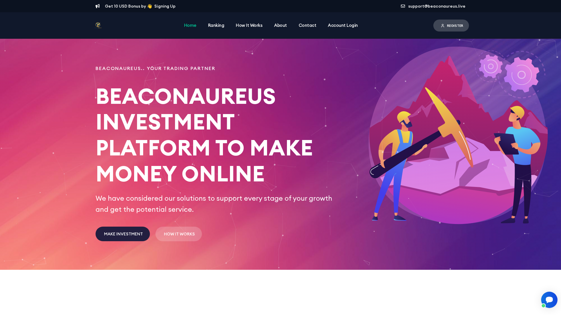 Screenshot of beaconaureus.live
