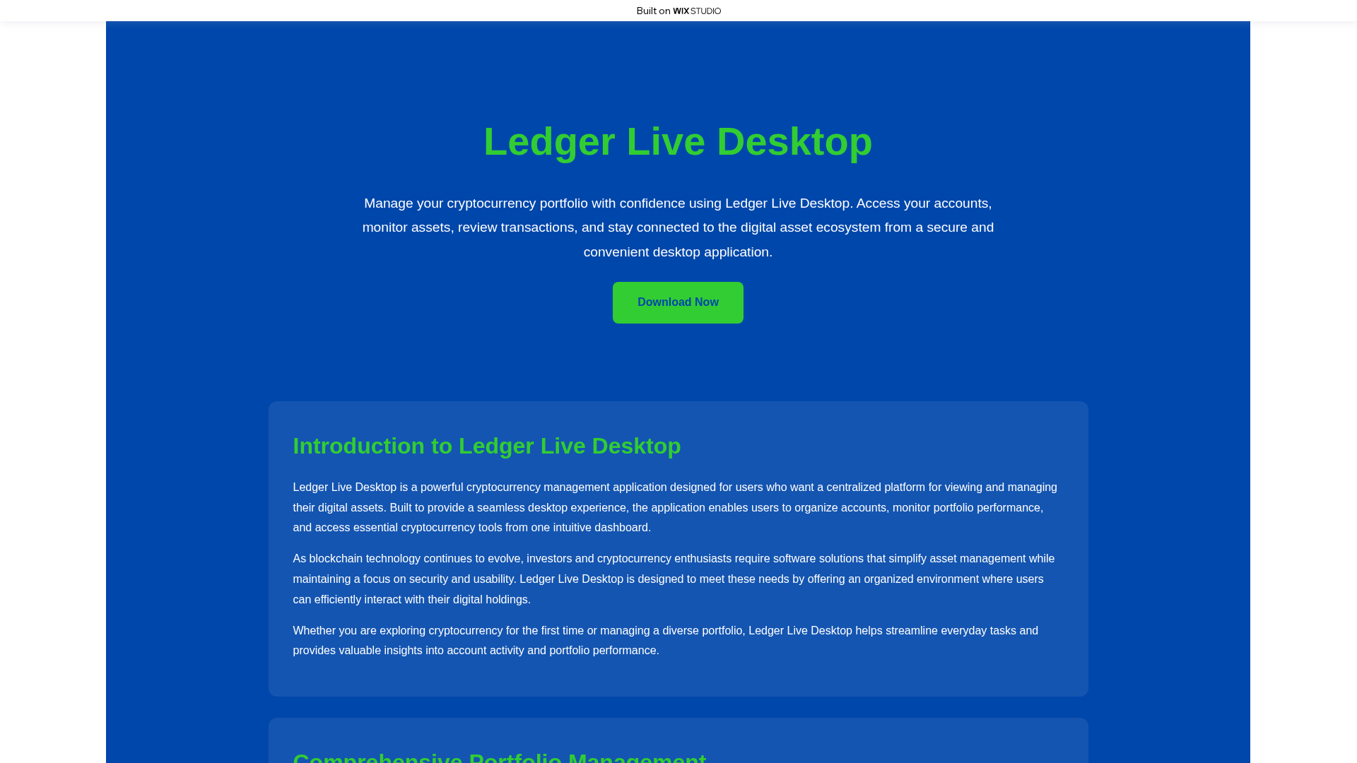 Screenshot of desktop-customapp.wixstudio.com