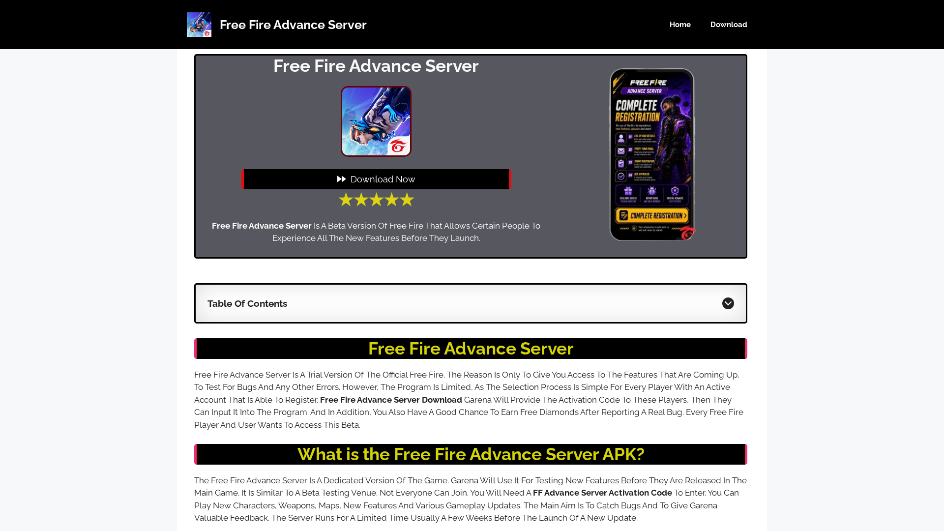 Screenshot of freefire-advance.com.in