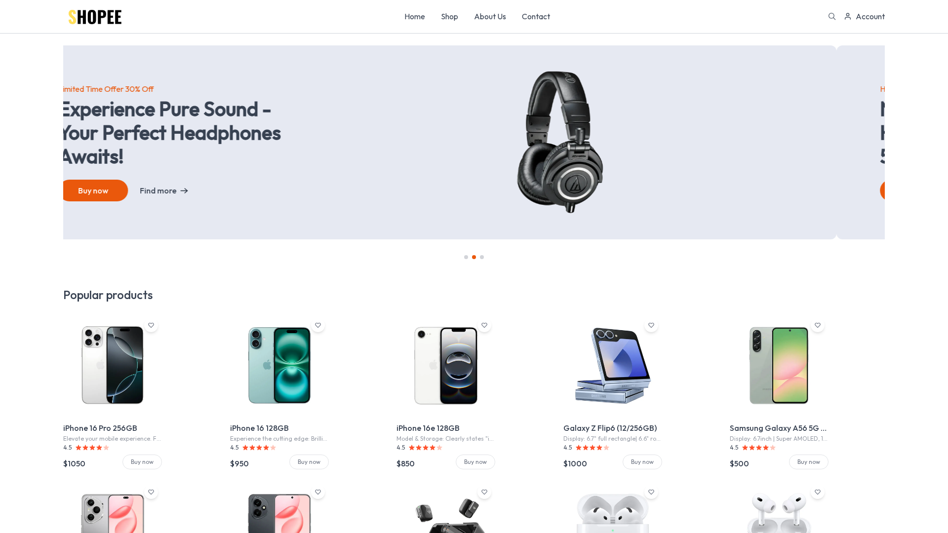 Screenshot of shopee.firdous.pro