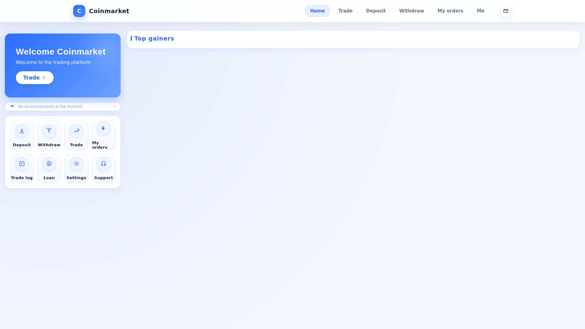 Screenshot of coinmarkevcap.com