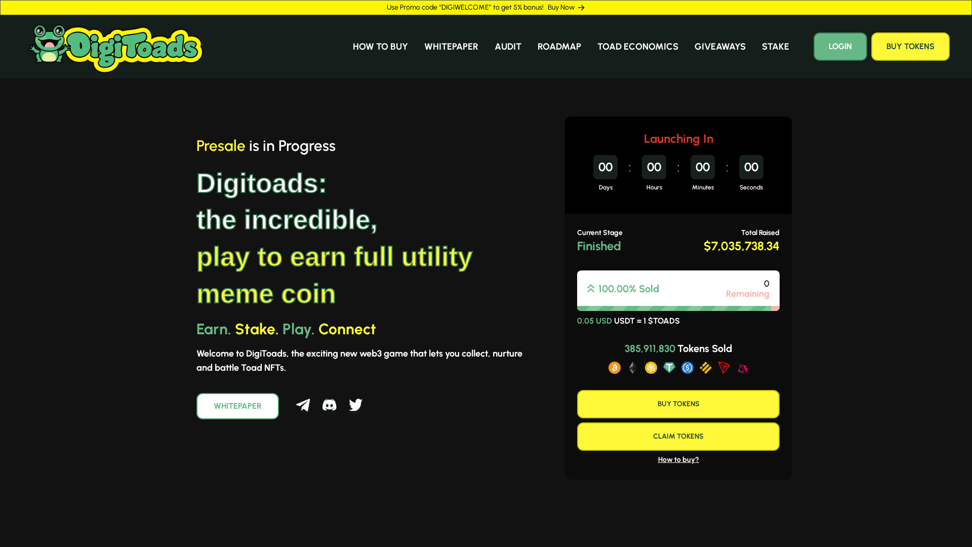 Screenshot of digitoad-dapp.pages.dev