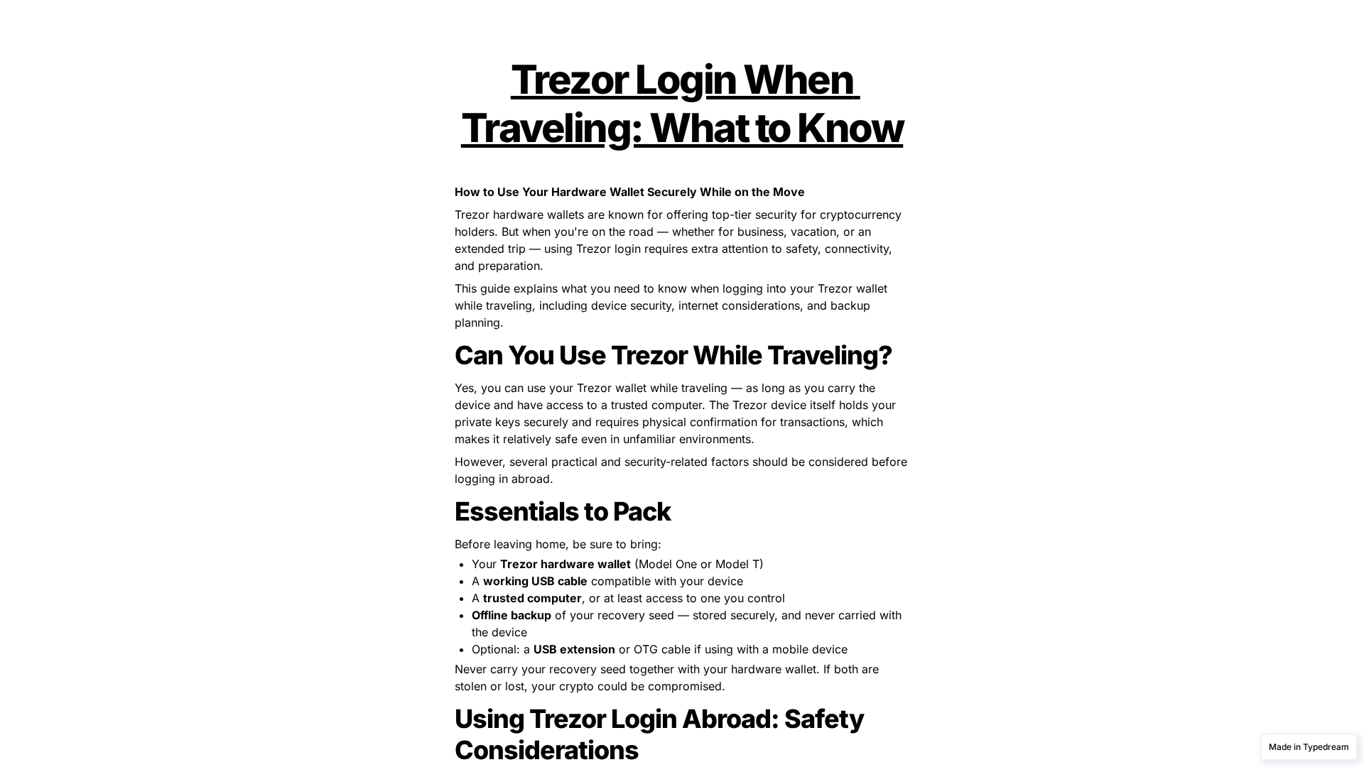 Screenshot of en-treezer-login-us.typedream.app