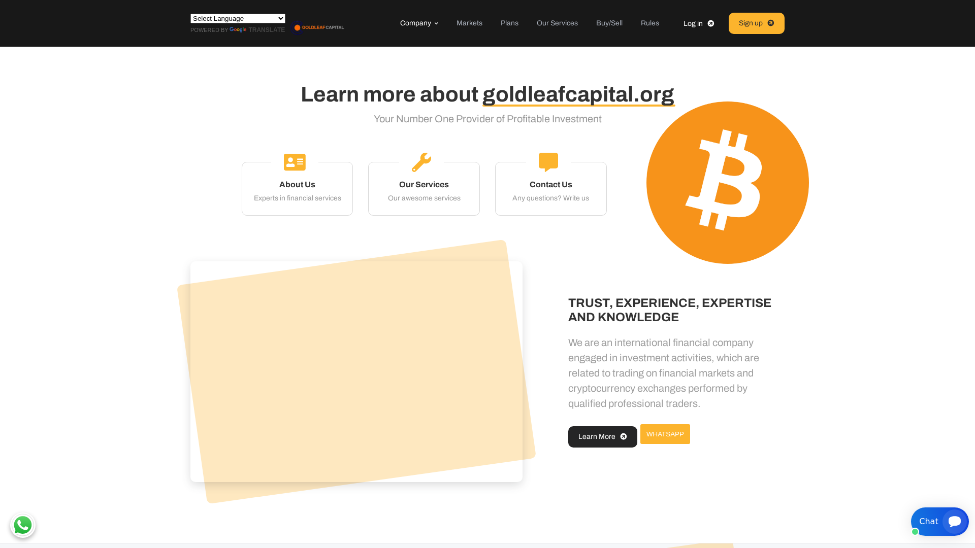Screenshot of goldleafcapital.org