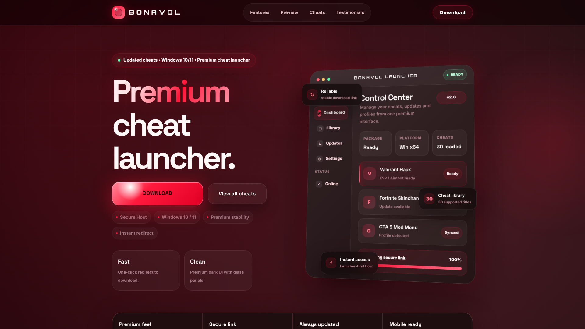 Screenshot of bonavol.info