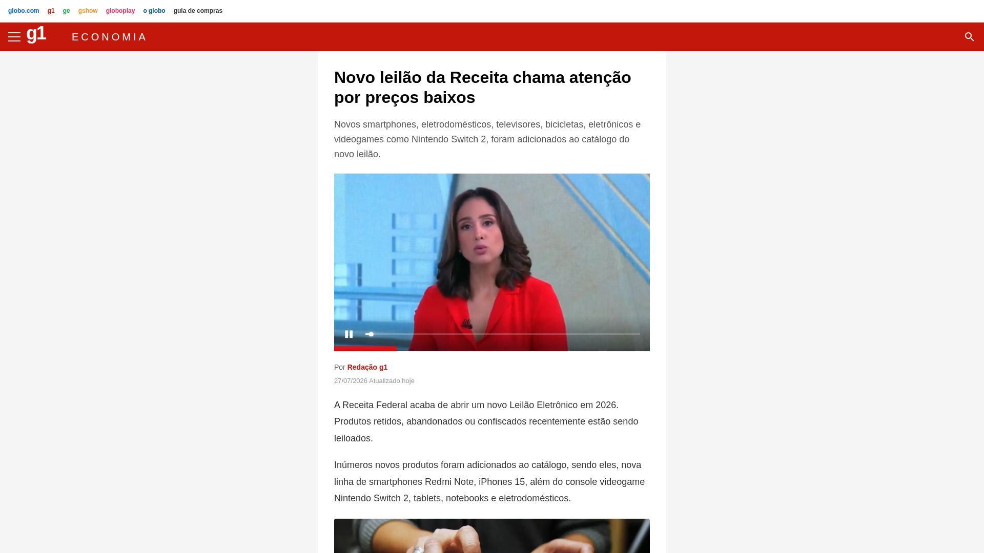 Screenshot of g1.leilaodareceita.online