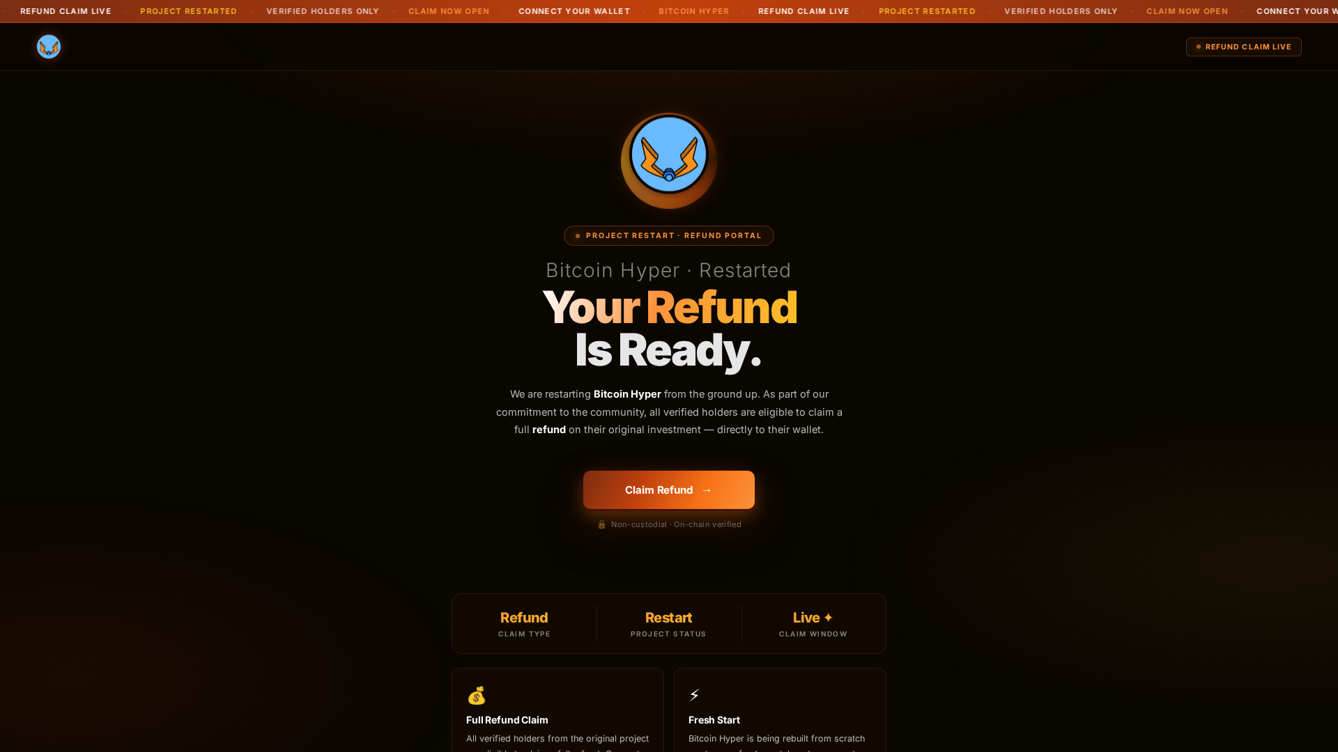 Screenshot of hyperrefund.live