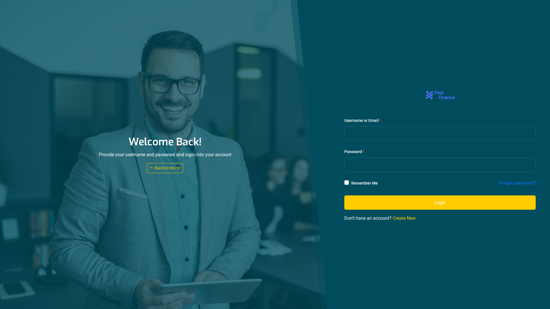 Screenshot of www.post-finances.com