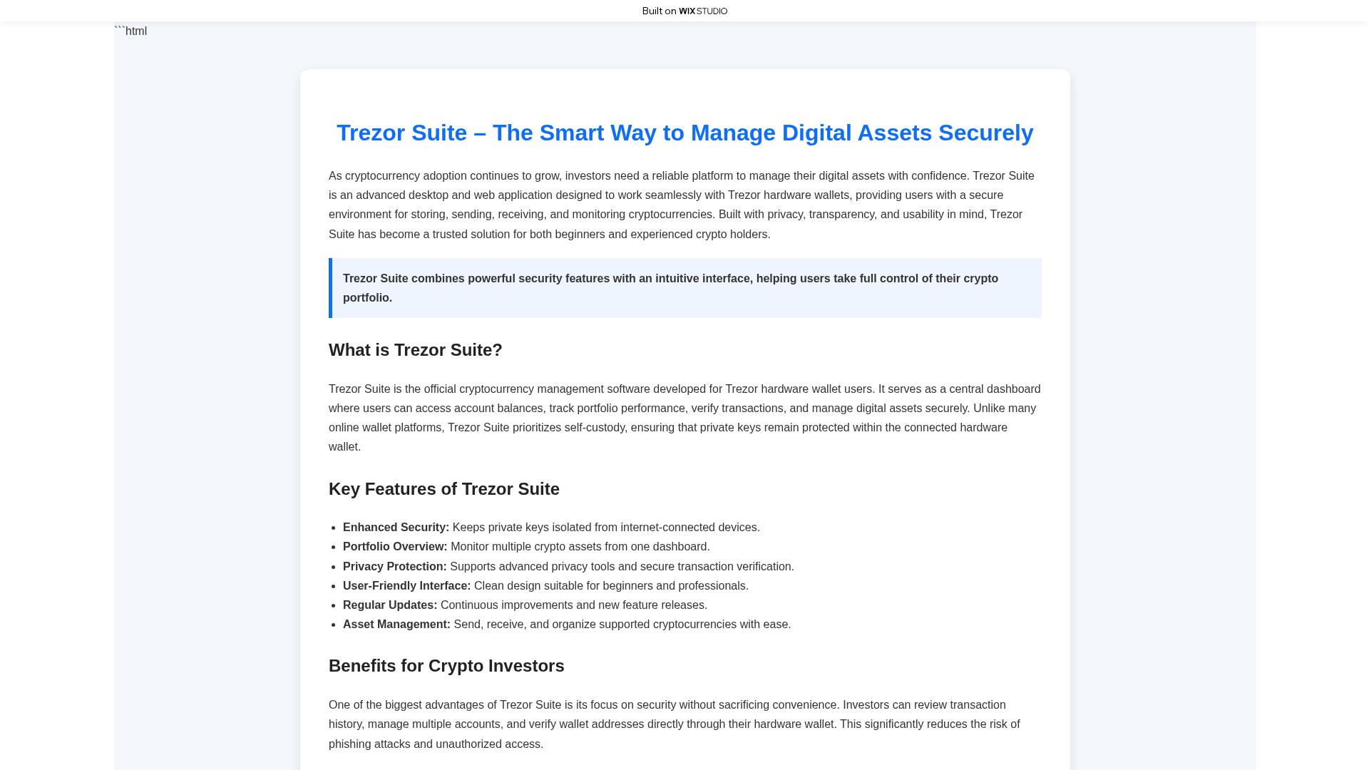 Screenshot of suit-entrezzor.wixstudio.com