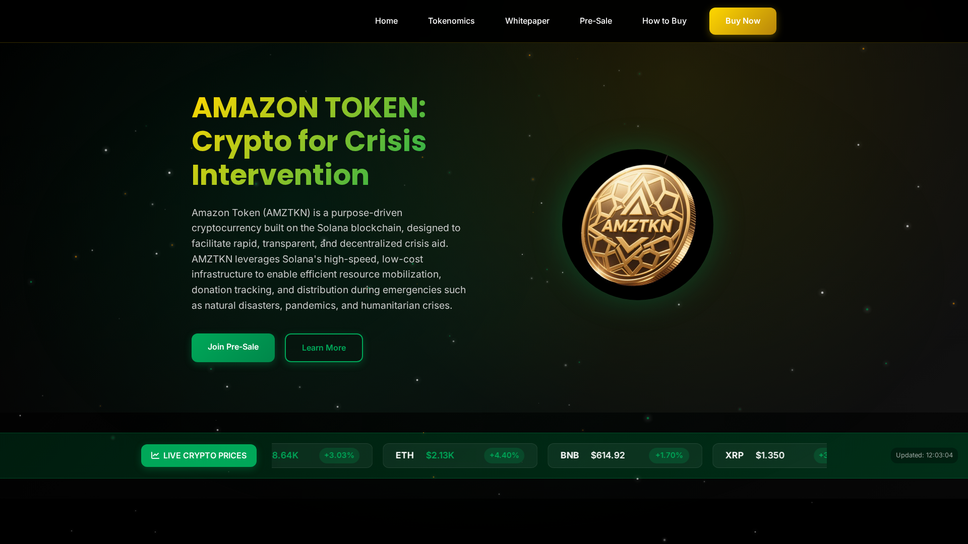 Screenshot of amazontoken.co