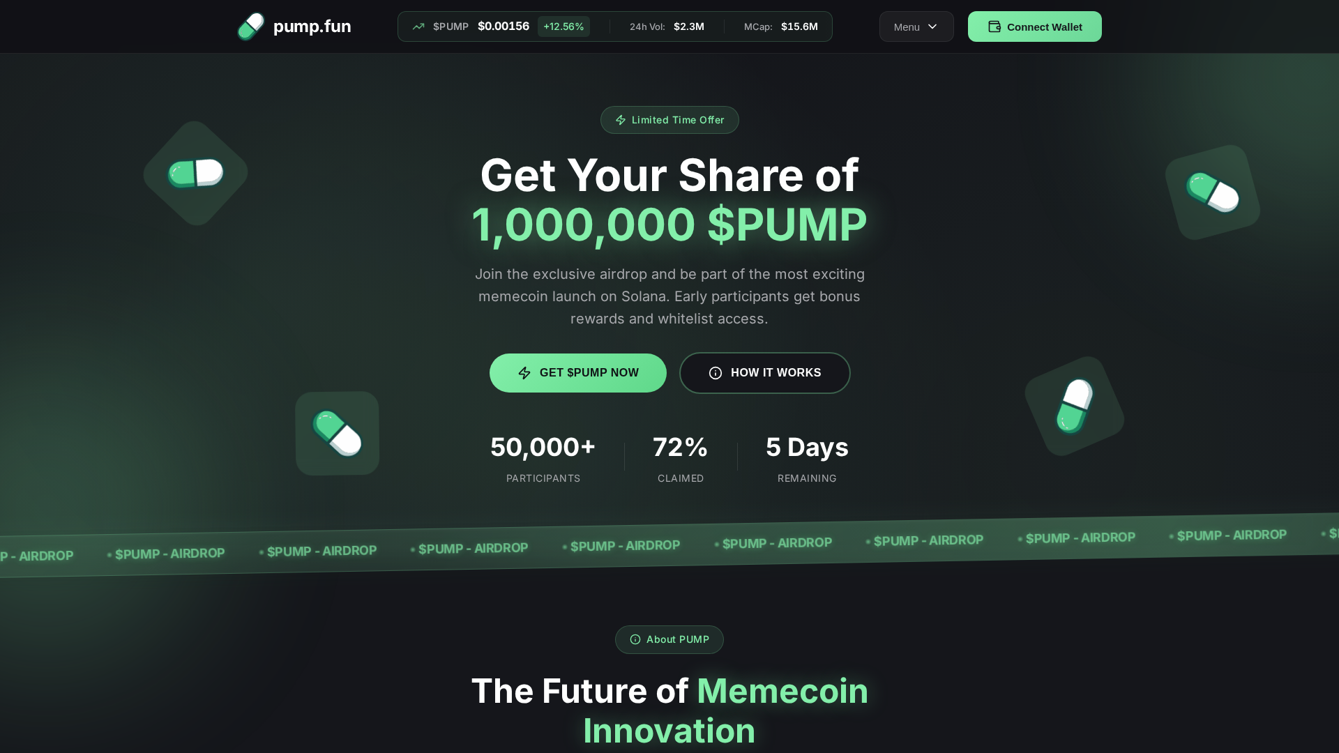 Screenshot of pump-claim.pages.dev