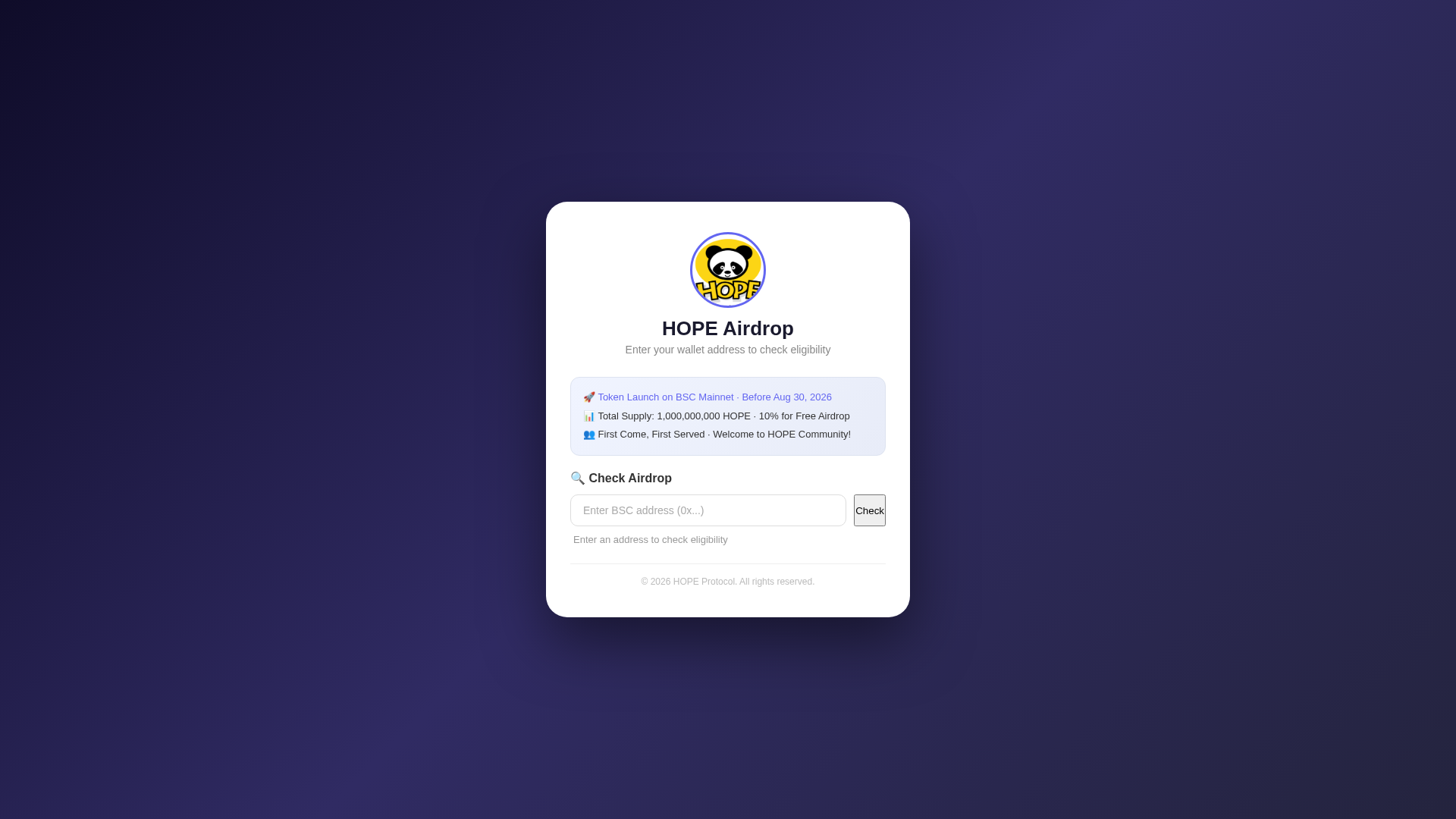 Screenshot of claim-hopeonline.foo