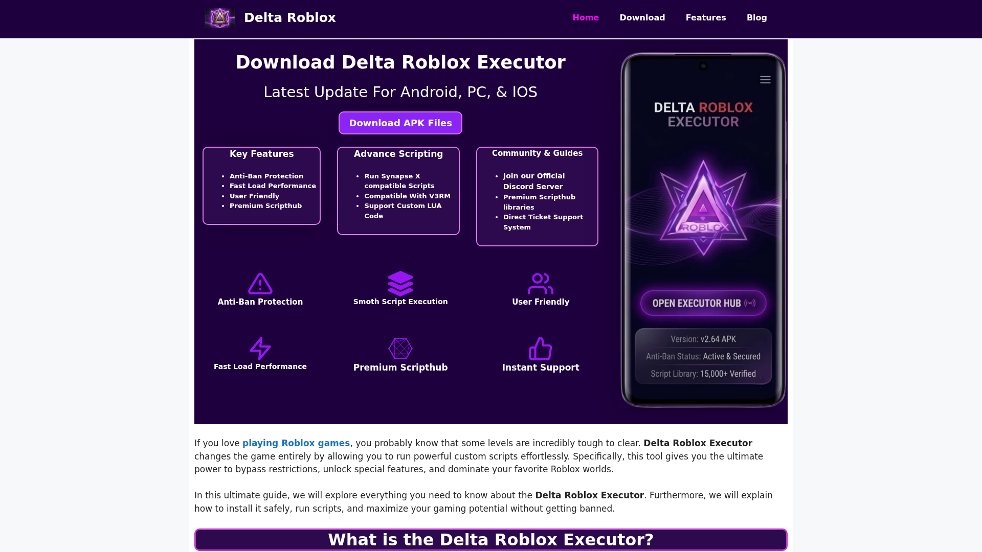 Screenshot of deltaroblox.app