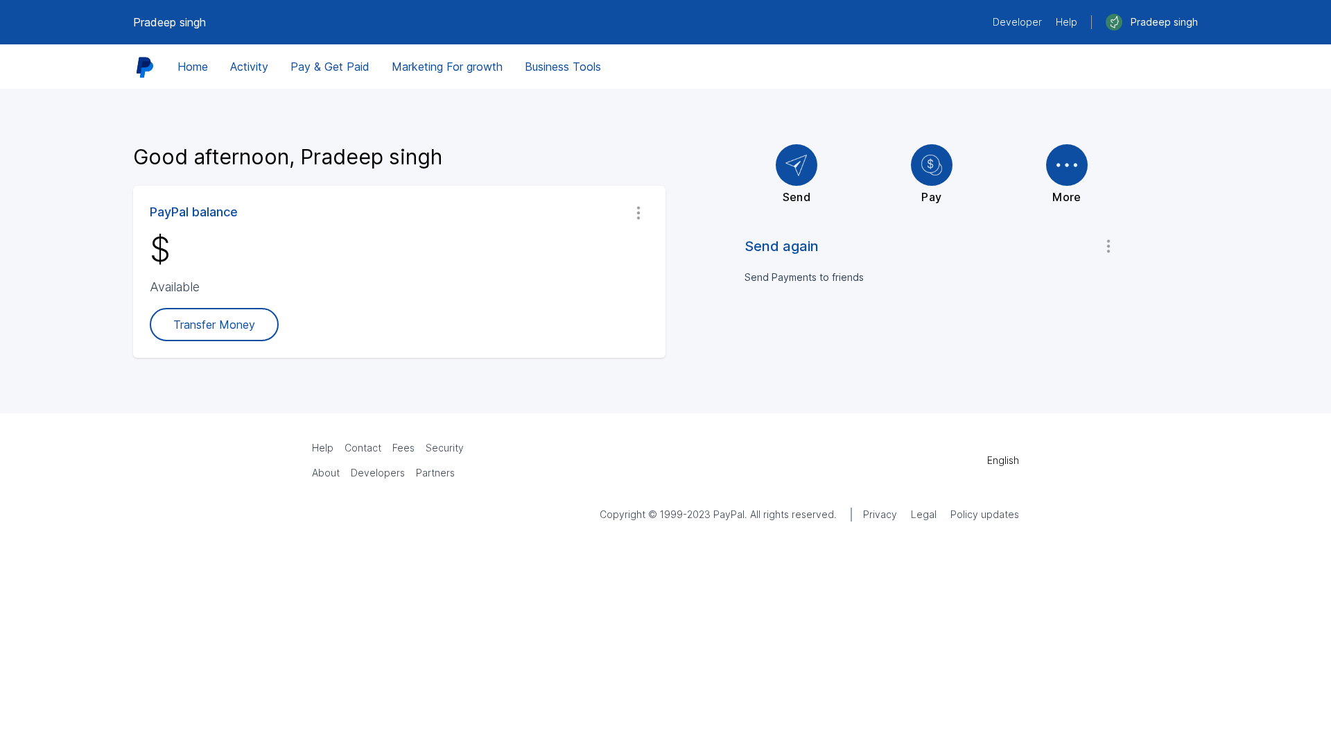 Screenshot of paypal-clone-one.vercel.app