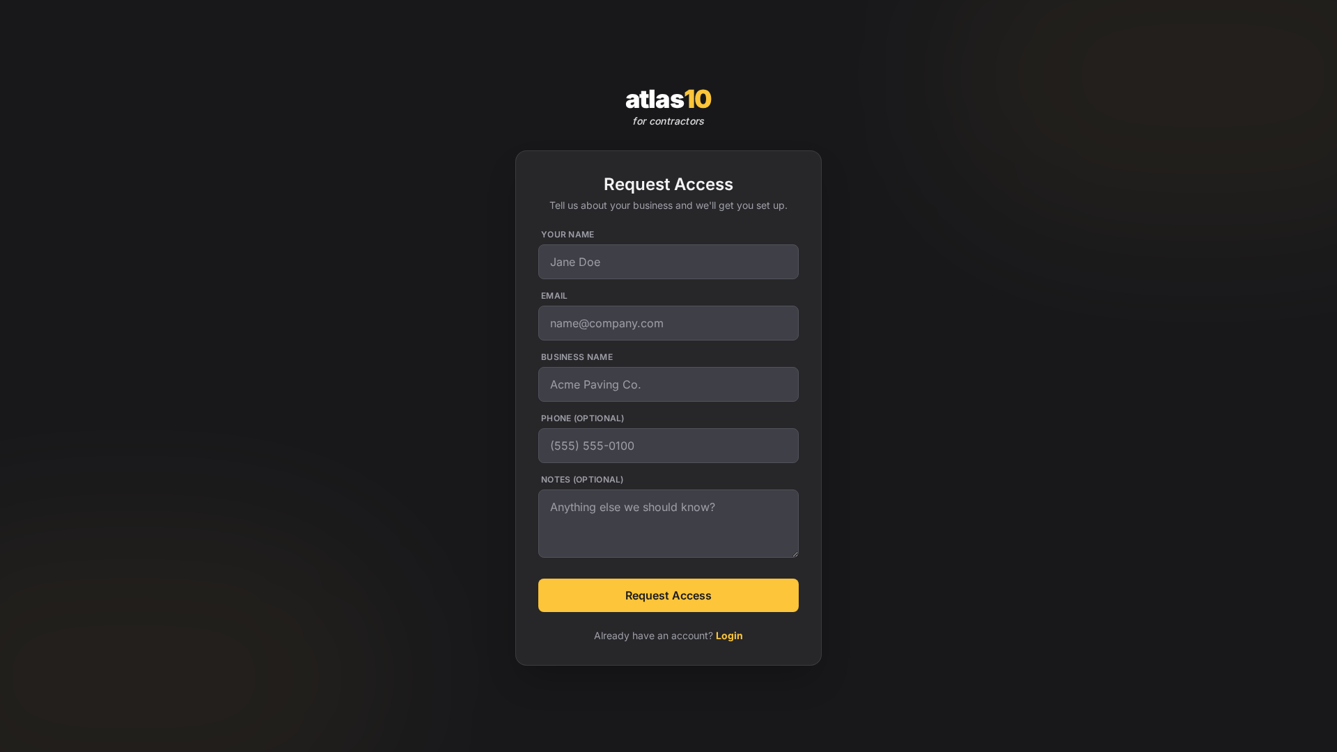 Screenshot of contractor-proposals.com
