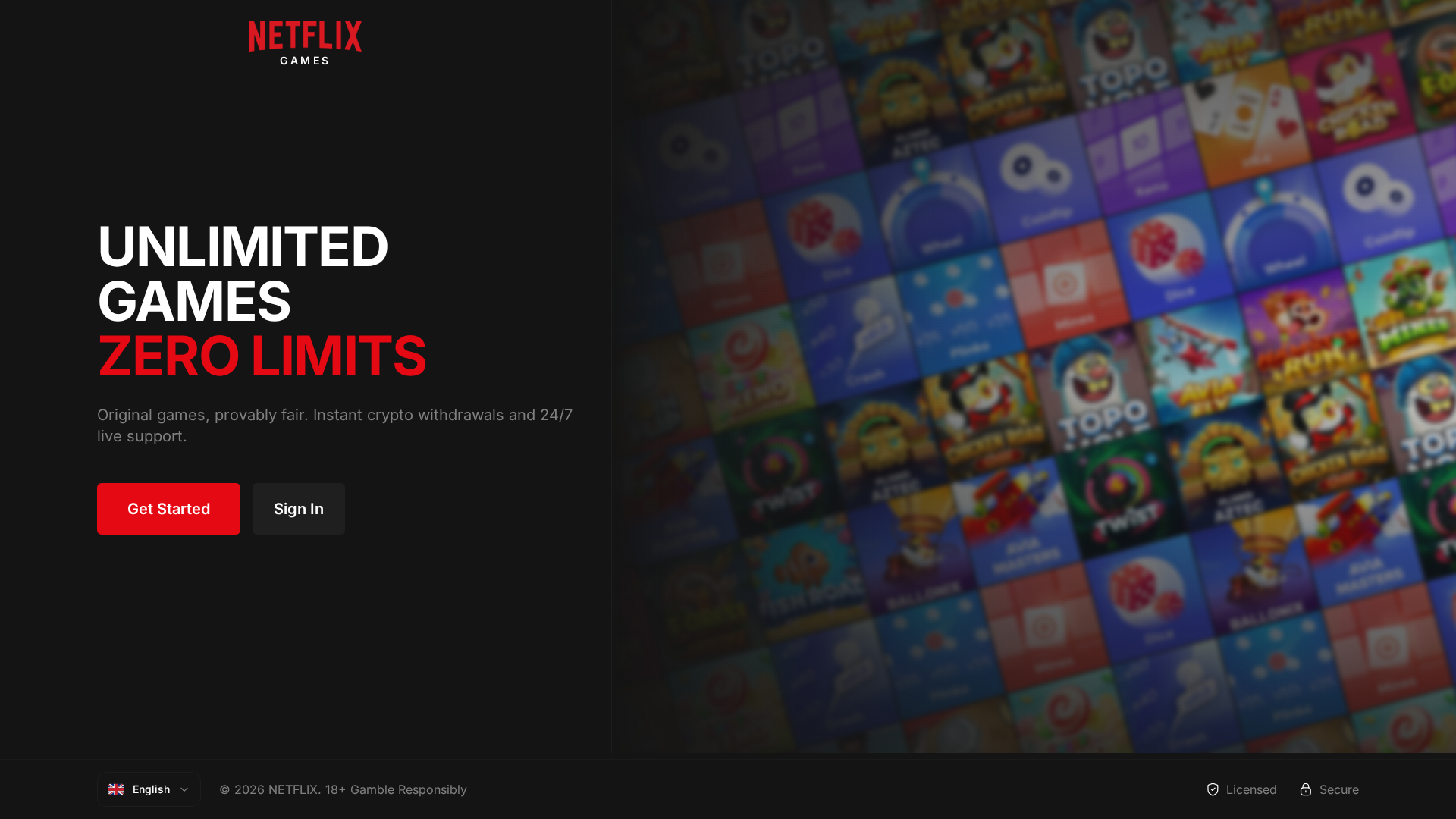 Screenshot of netflix-games.club