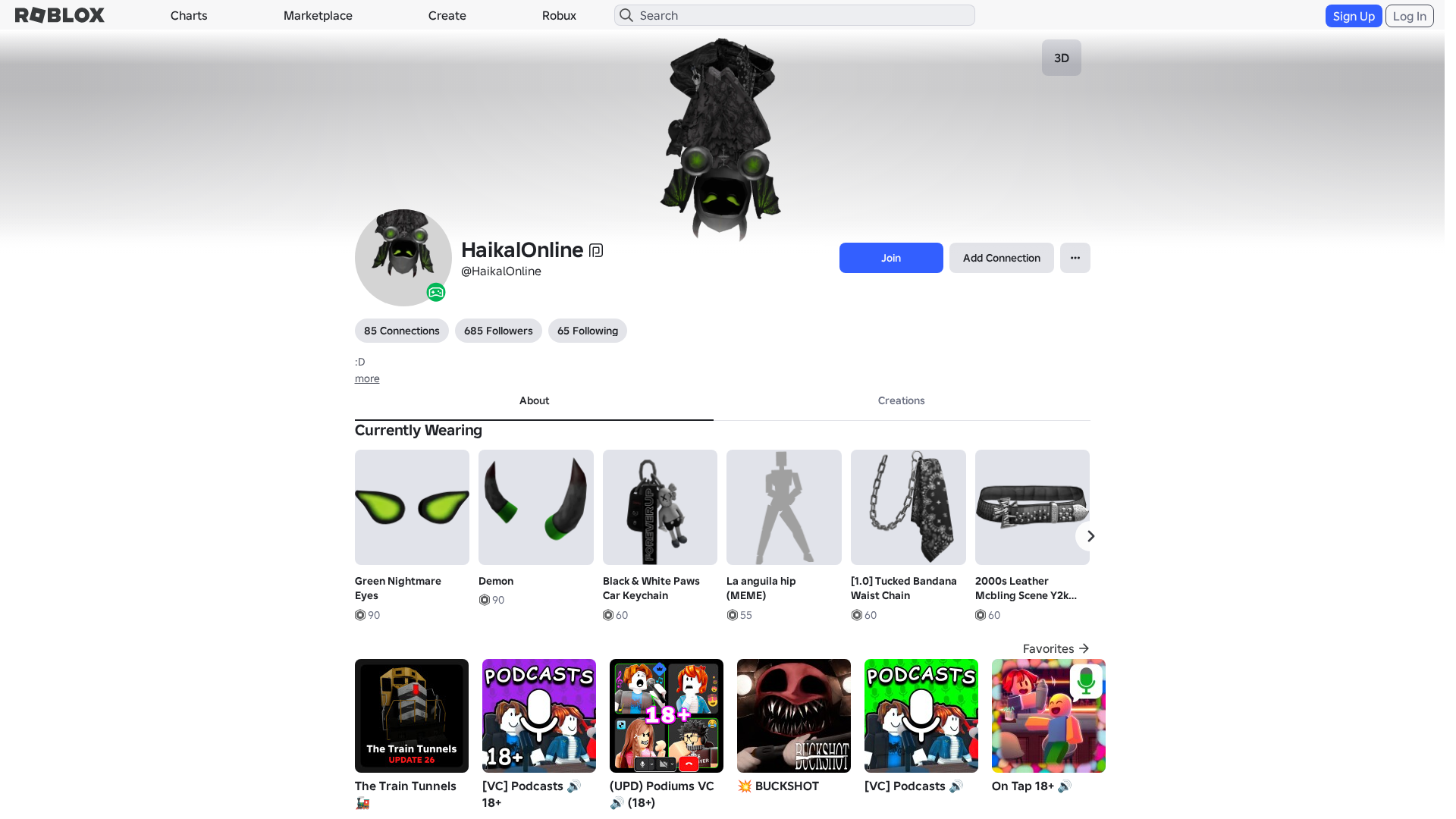 Screenshot of roblx.me