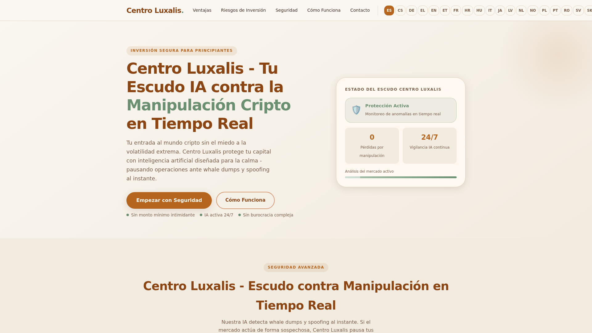 Screenshot of centroluxalis.net