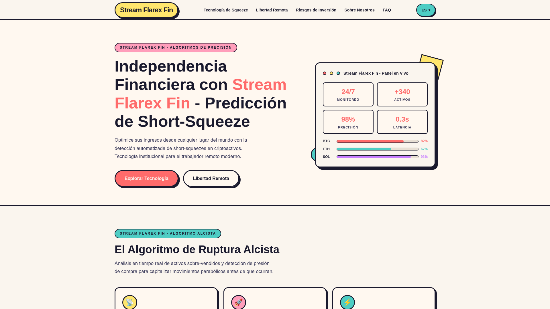 Screenshot of streamflarexfintrade.com