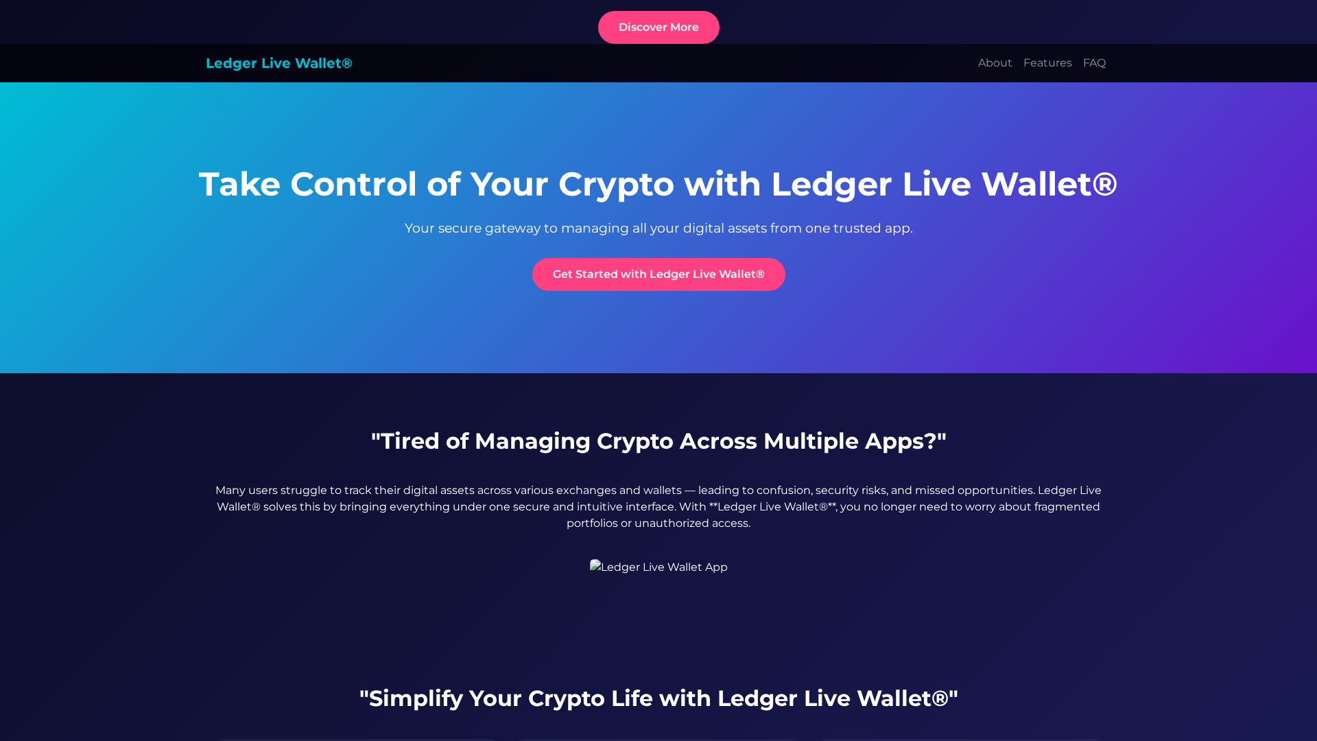 Screenshot of manage-ledgrlive.pages.dev
