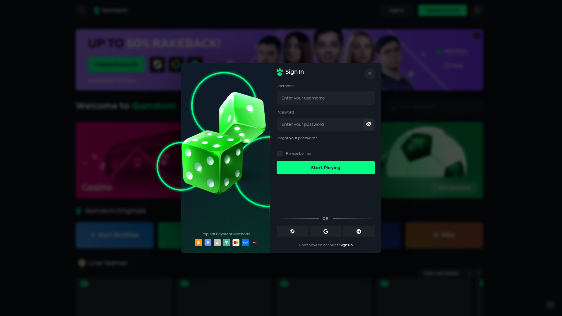 Screenshot of gamdom-host.com
