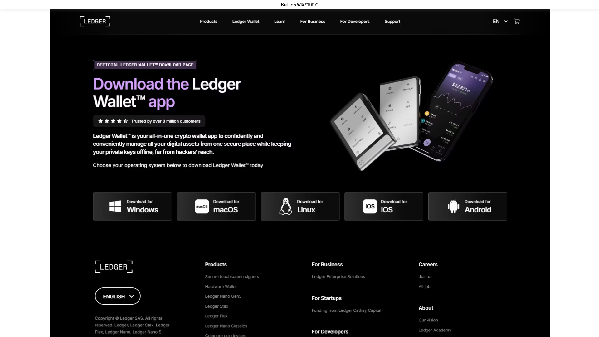 Screenshot of iostart-ledgeapp.wixstudio.com