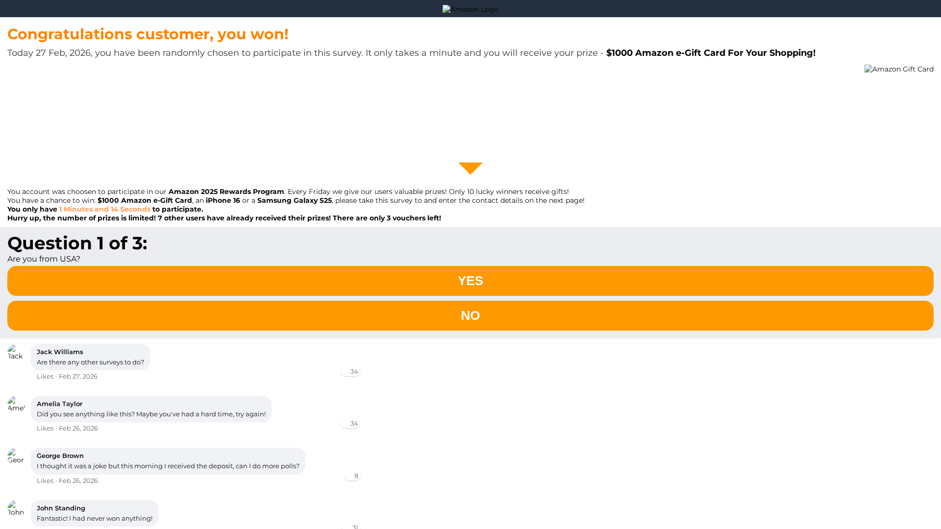 Screenshot of click2prize.com