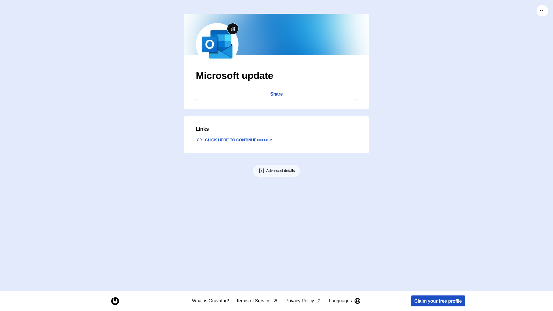 Screenshot of gravatar.com
