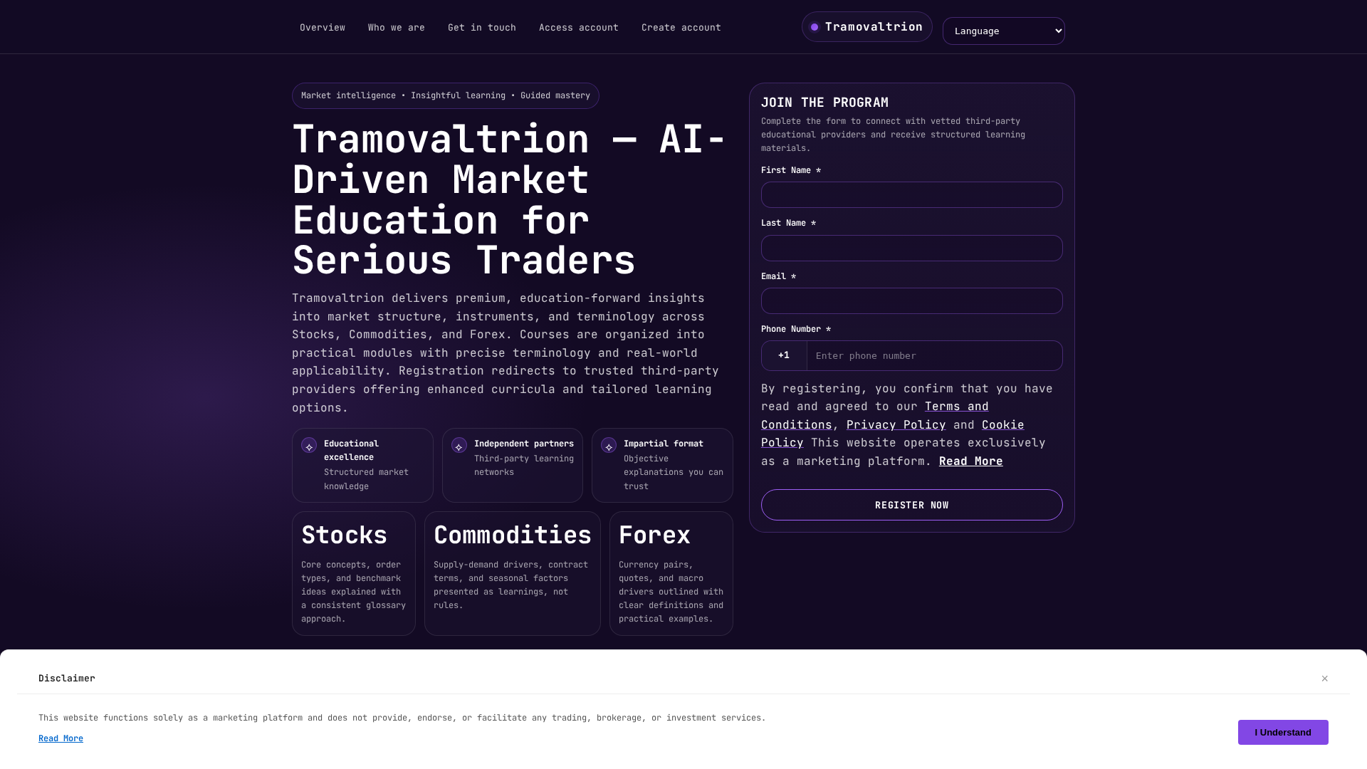 Screenshot of tramovaltrion.click