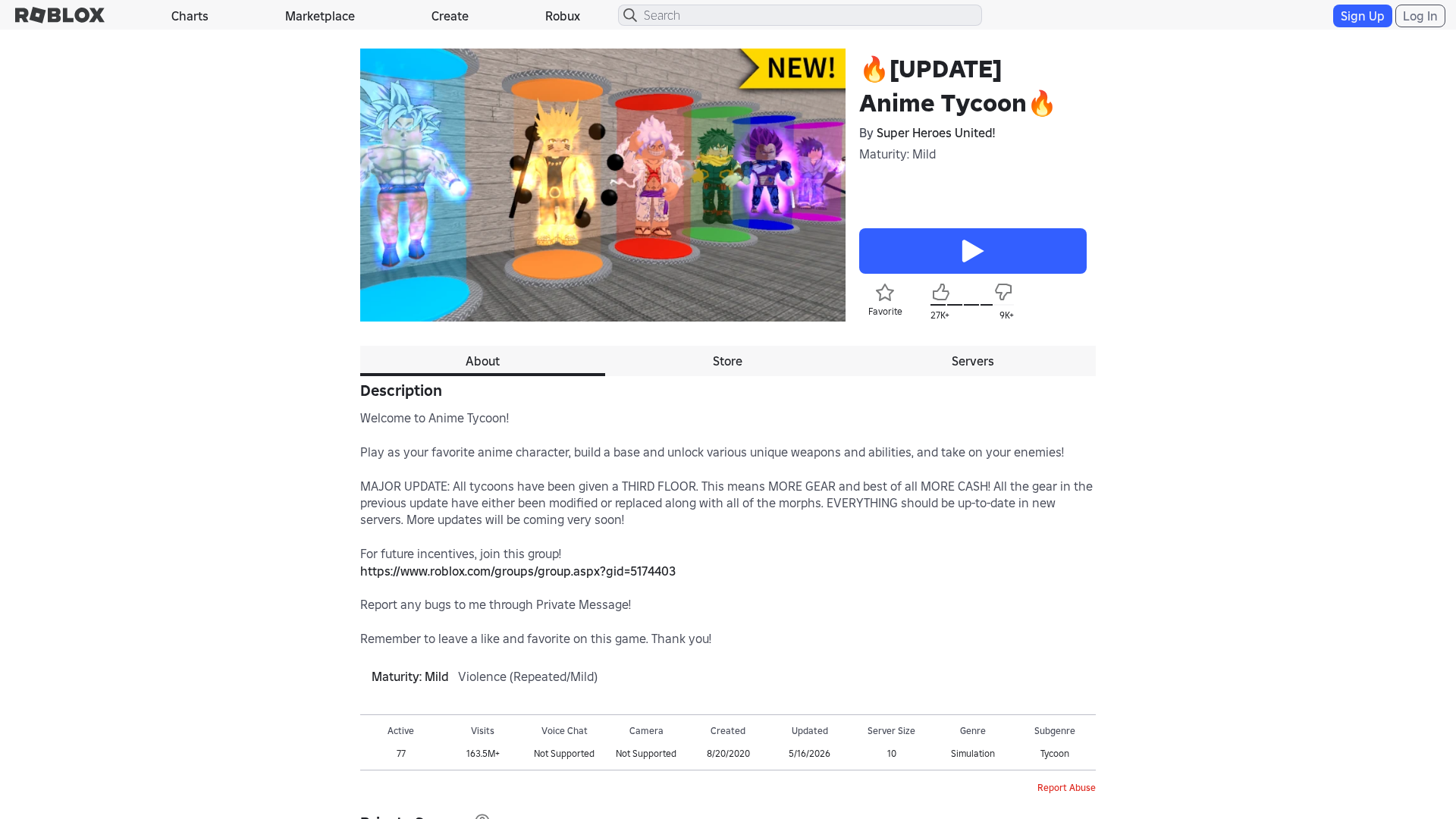 Screenshot of www.roblox.com.bi