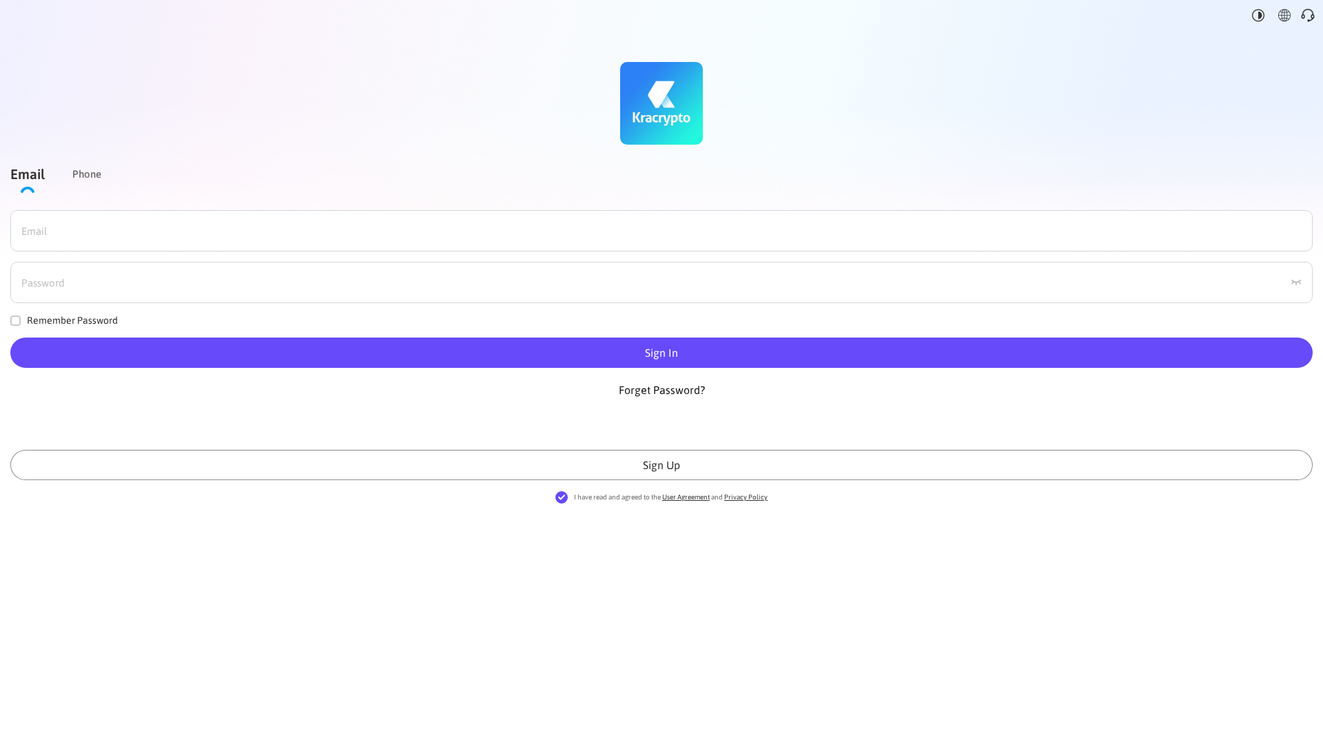Screenshot of m.kracryptos.com
