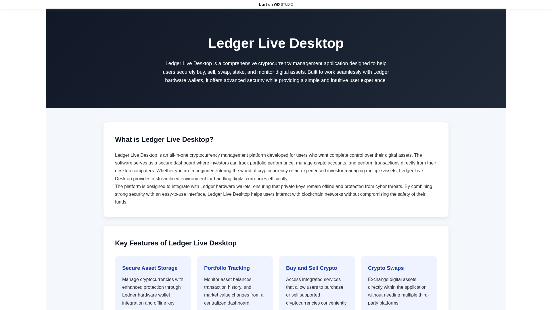 Screenshot of desktop-clienten.wixstudio.com