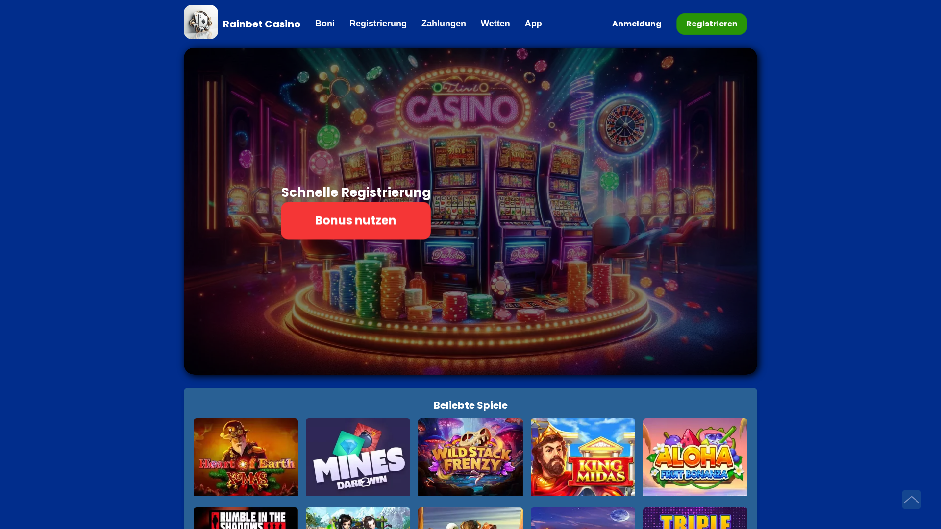 Screenshot of rainbet-casinos.de