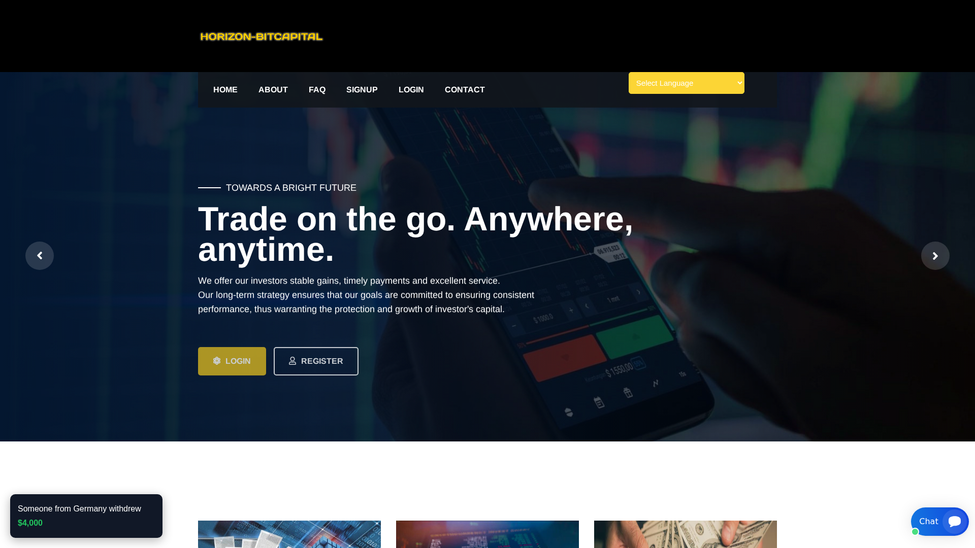 Screenshot of horizon-bitcapital.org