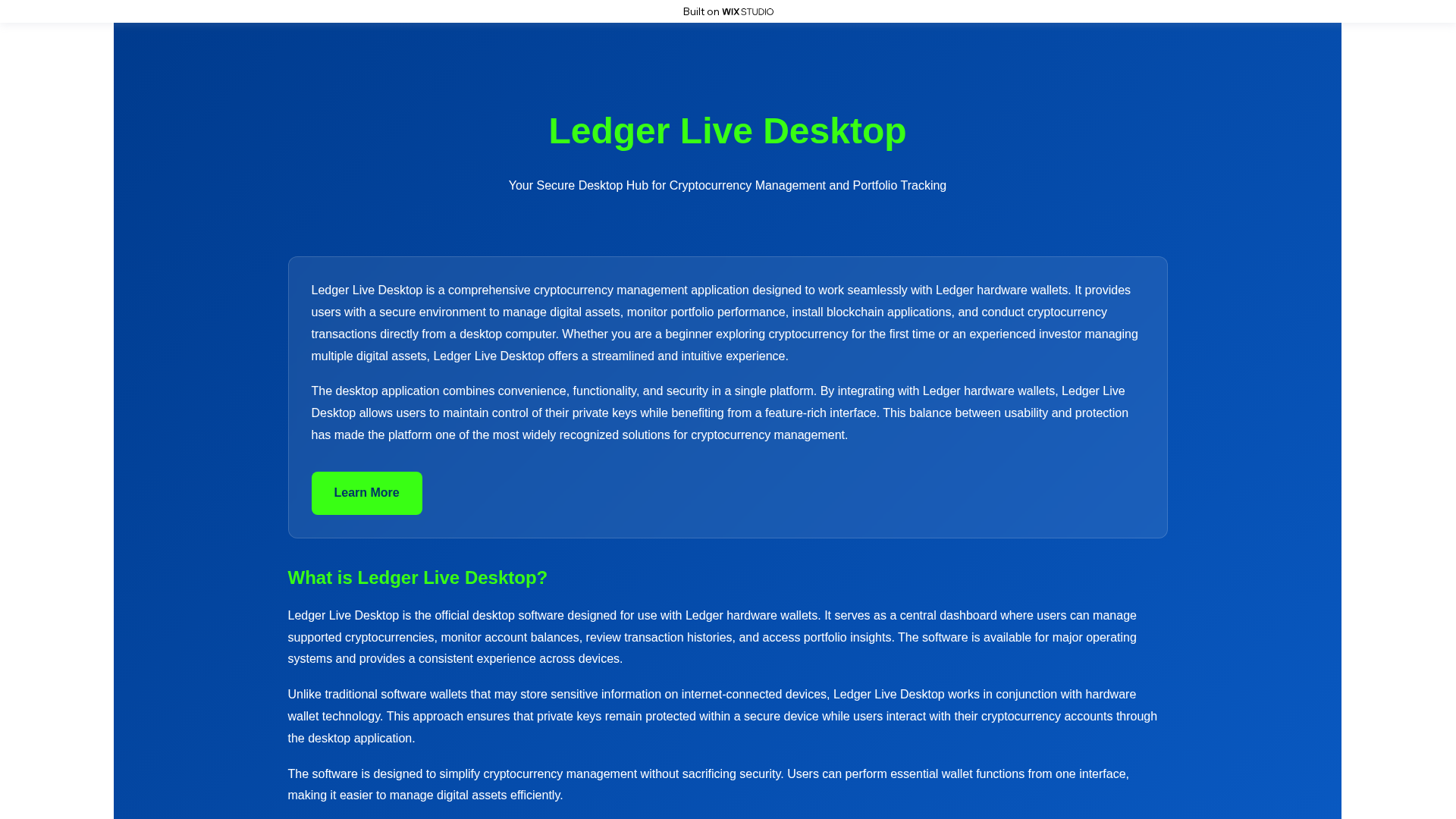 Screenshot of desktop-startsso.wixstudio.com