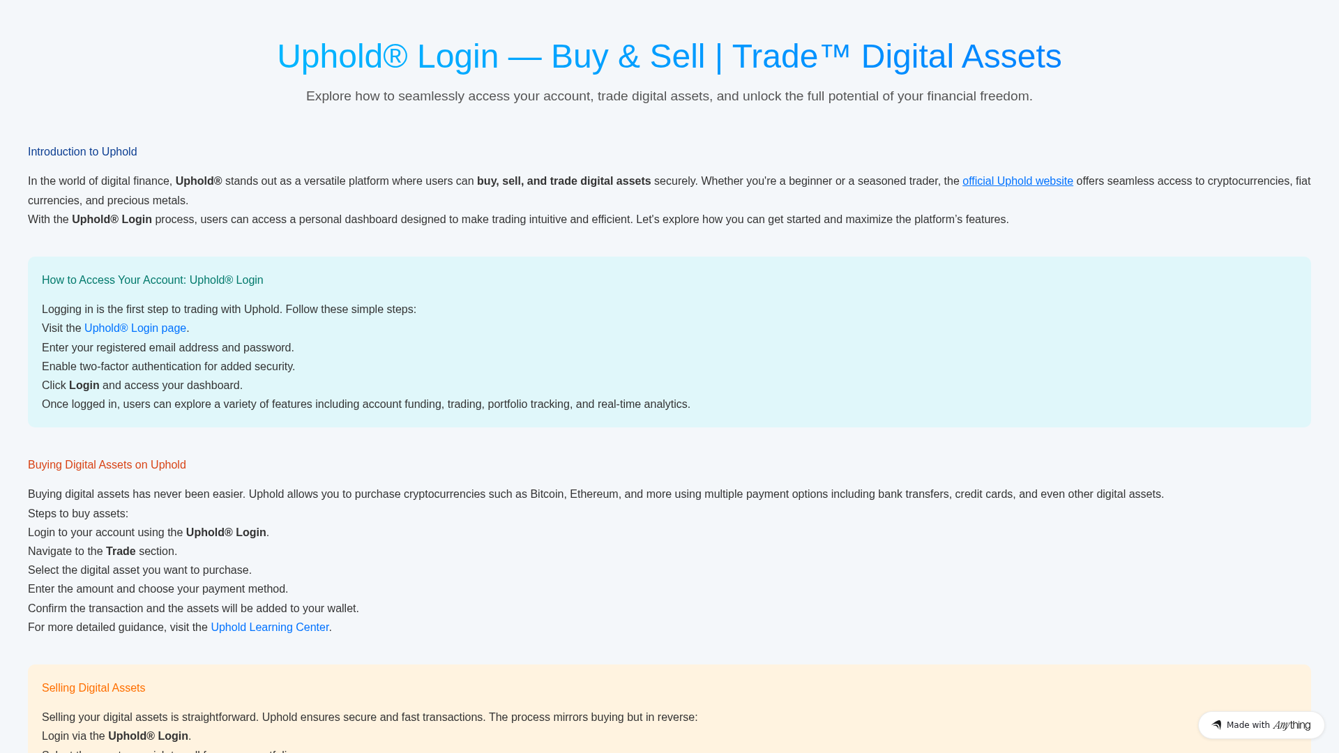 Screenshot of en-us-upheld.created.app