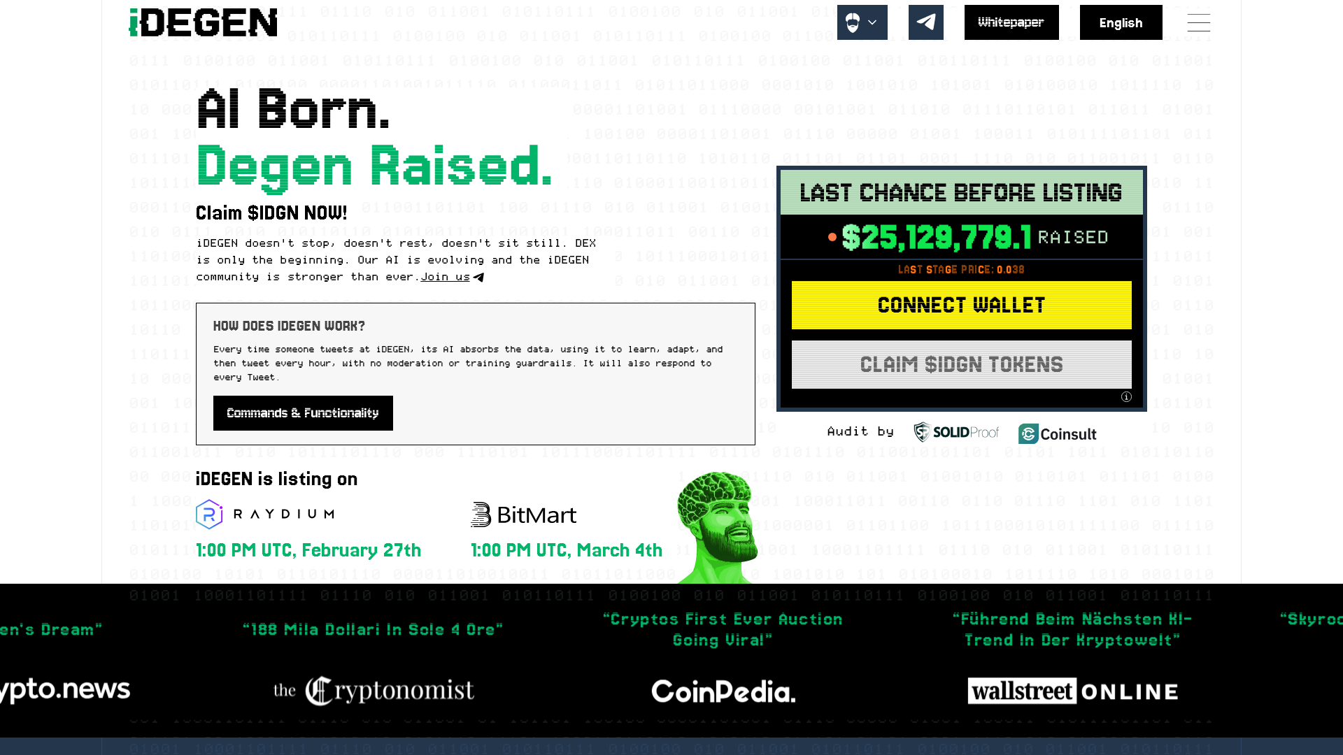 Screenshot of idegen.pages.dev