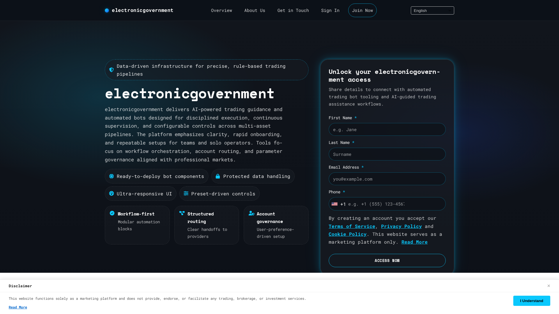 Screenshot of electronicgovernmentsoftware.com