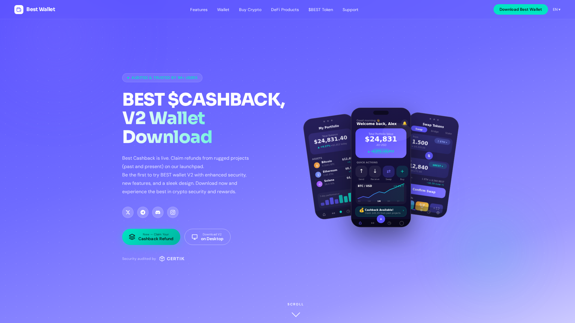 Screenshot of bestcashback.live