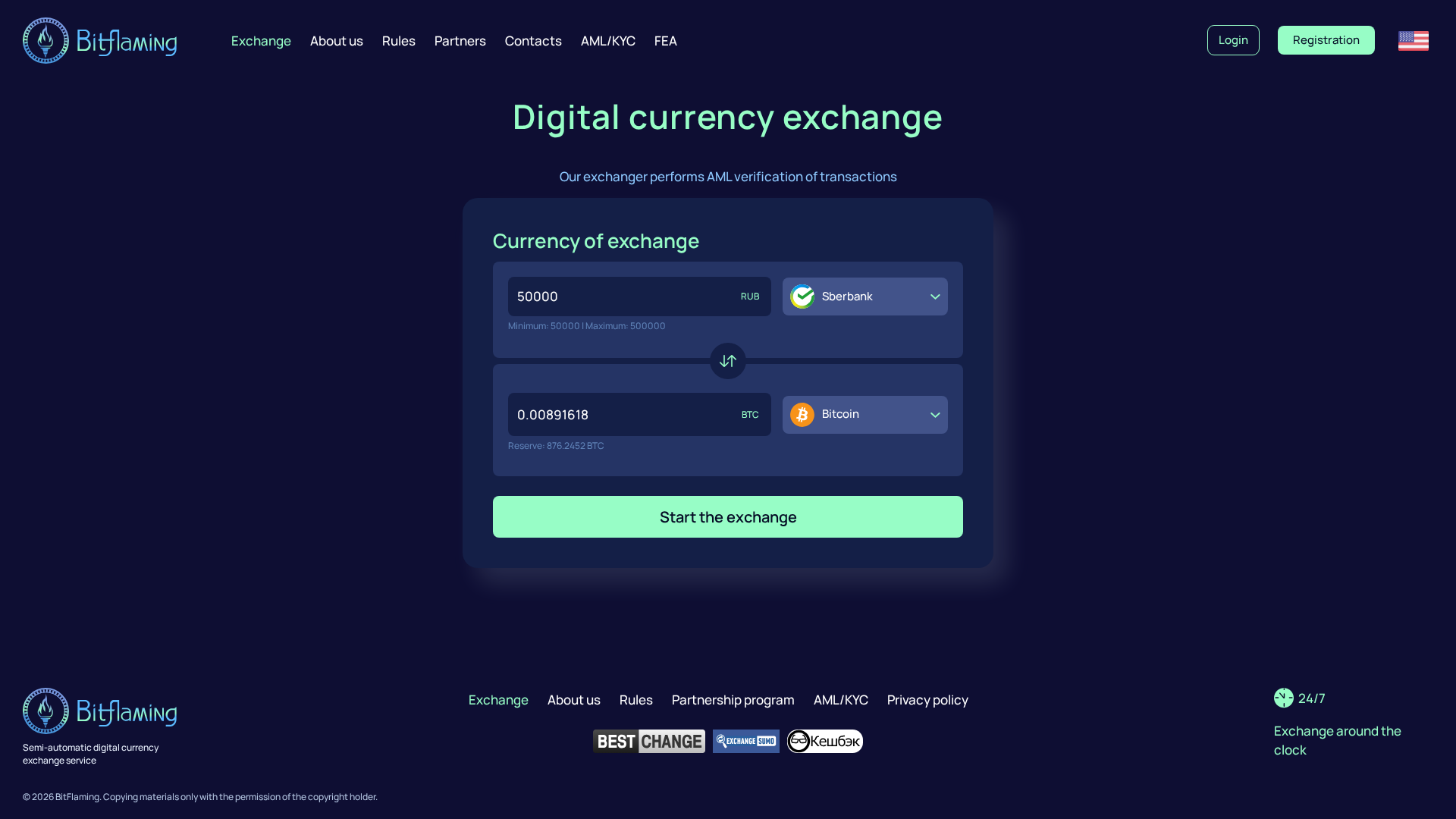 Screenshot of bitflaming.com