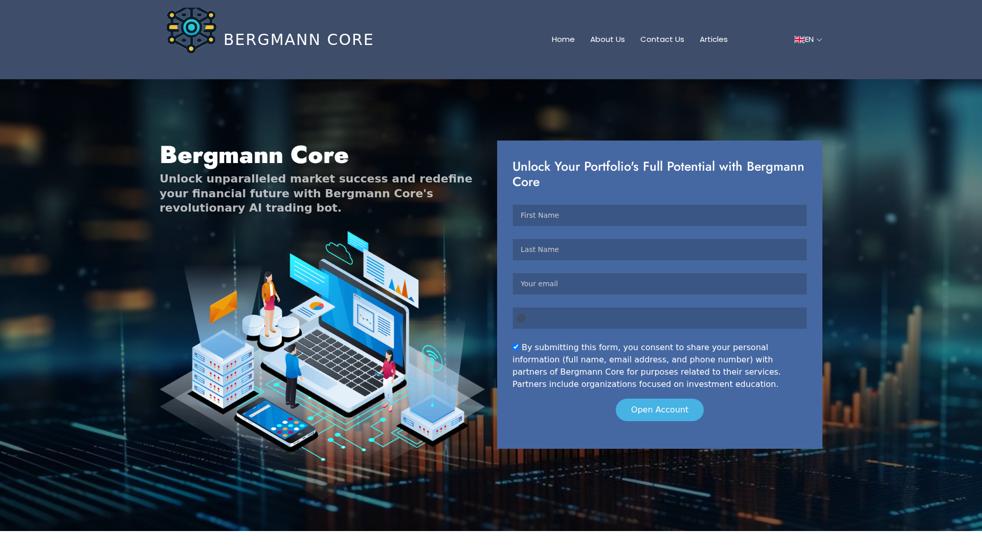 Screenshot of bergmann-core.net